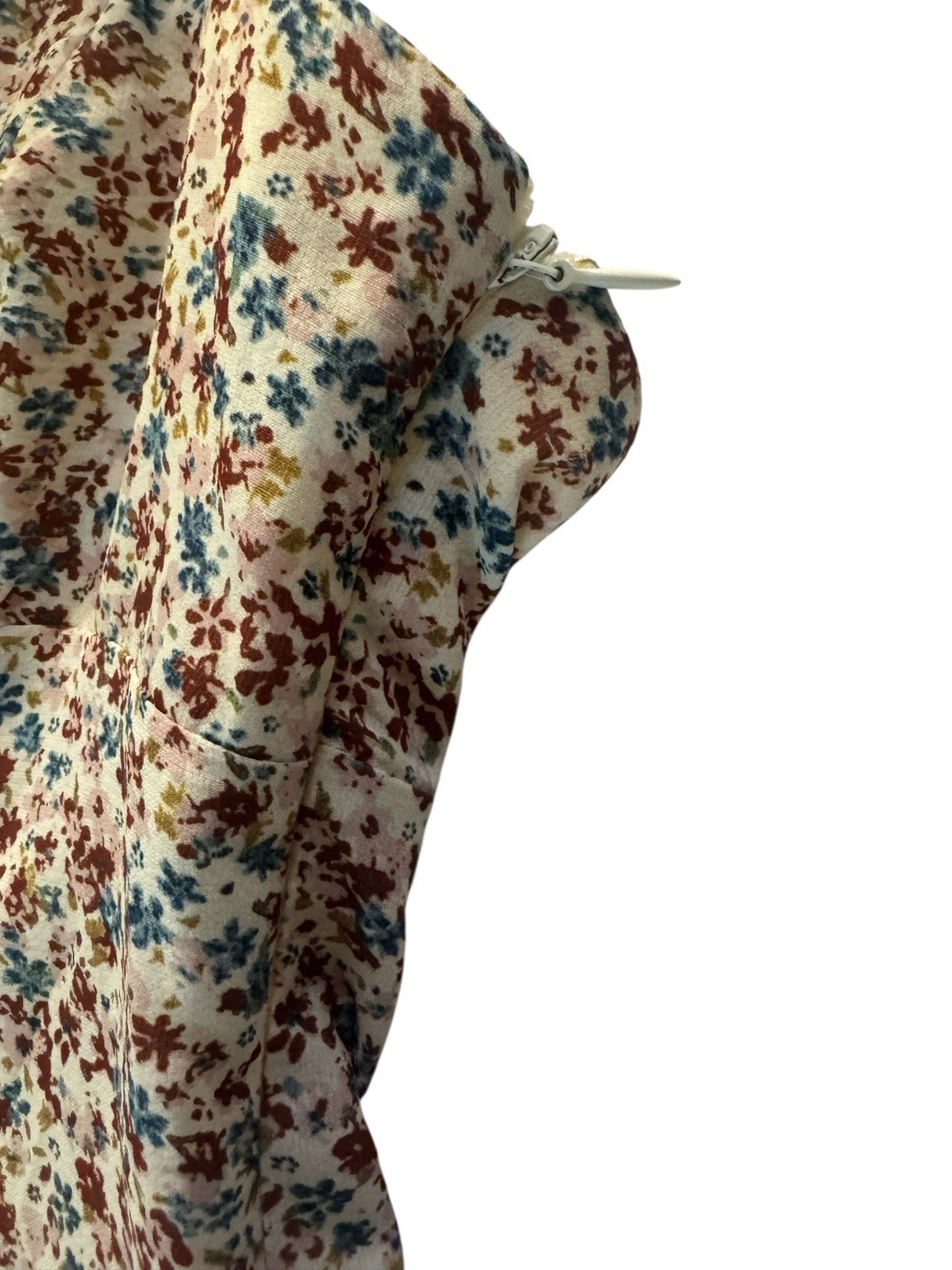 PRINCESS POLLY SZ 4 Mini Dress Brown Blue Floral Fit & Flare Halter Strap #5121