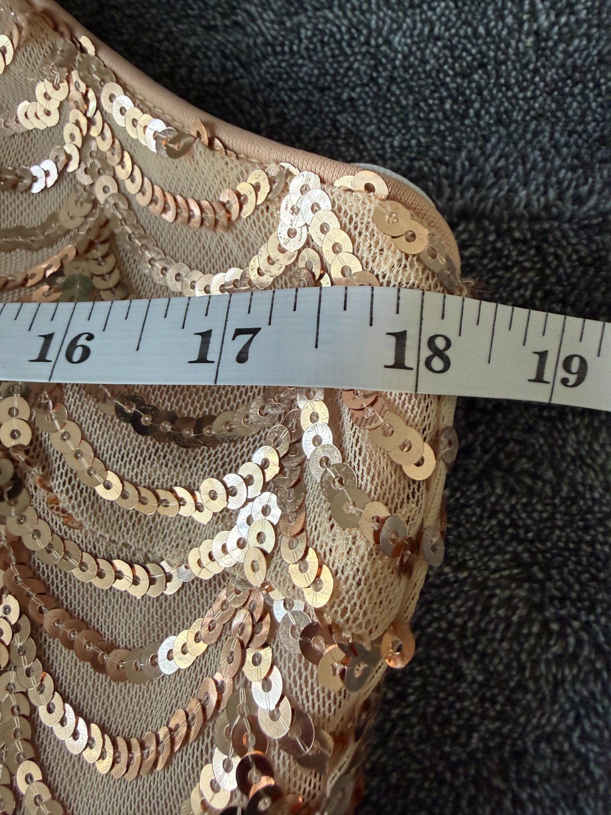 Lulus L Rose Gold Sequin Halter Maxi Dress Slit Formal Party Gala Wedding Guest