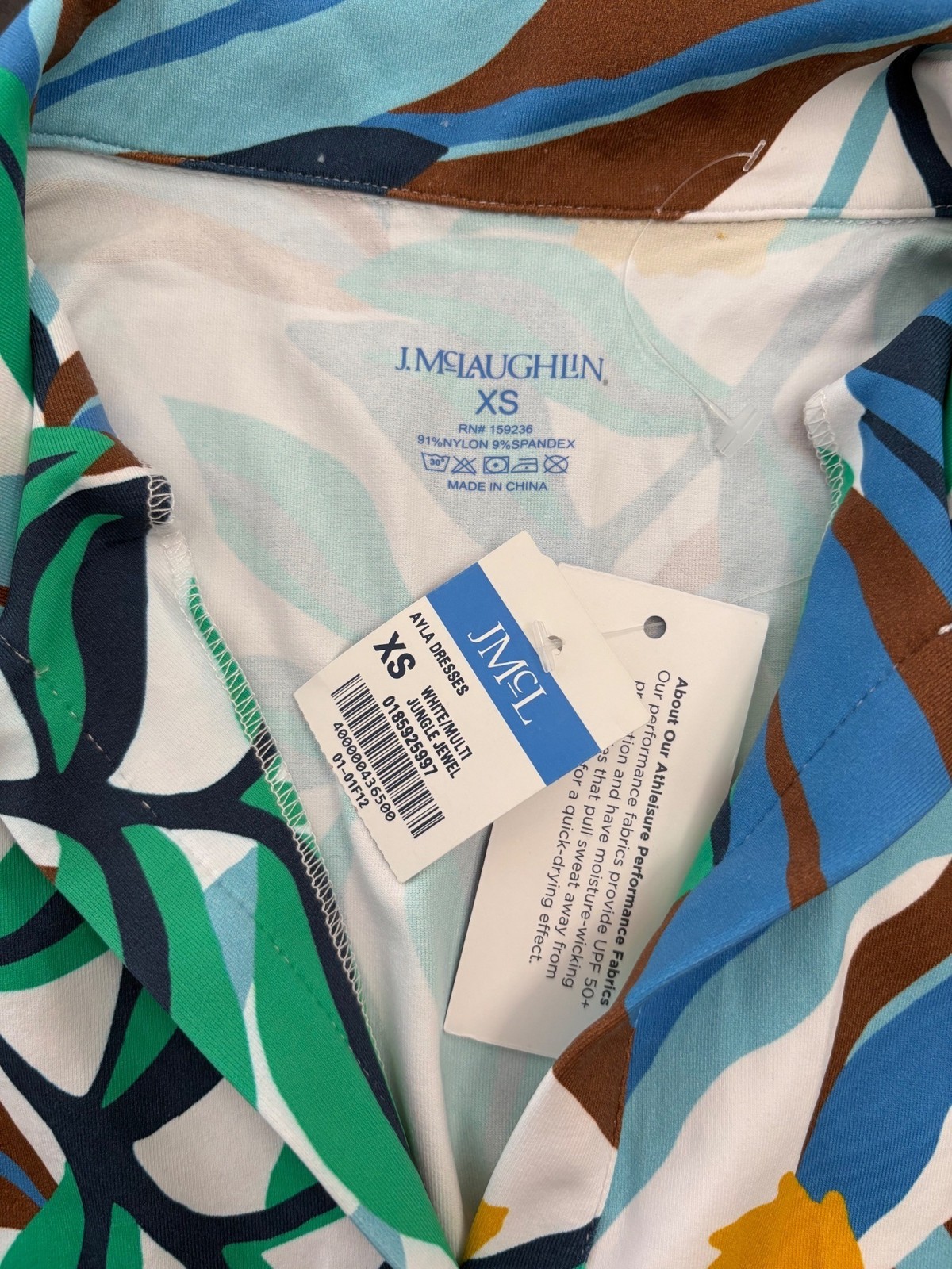 NEW J. McLaughlin Ayla Mini Dress Multi Jungle Jewel Mandarin Sleeveless XS