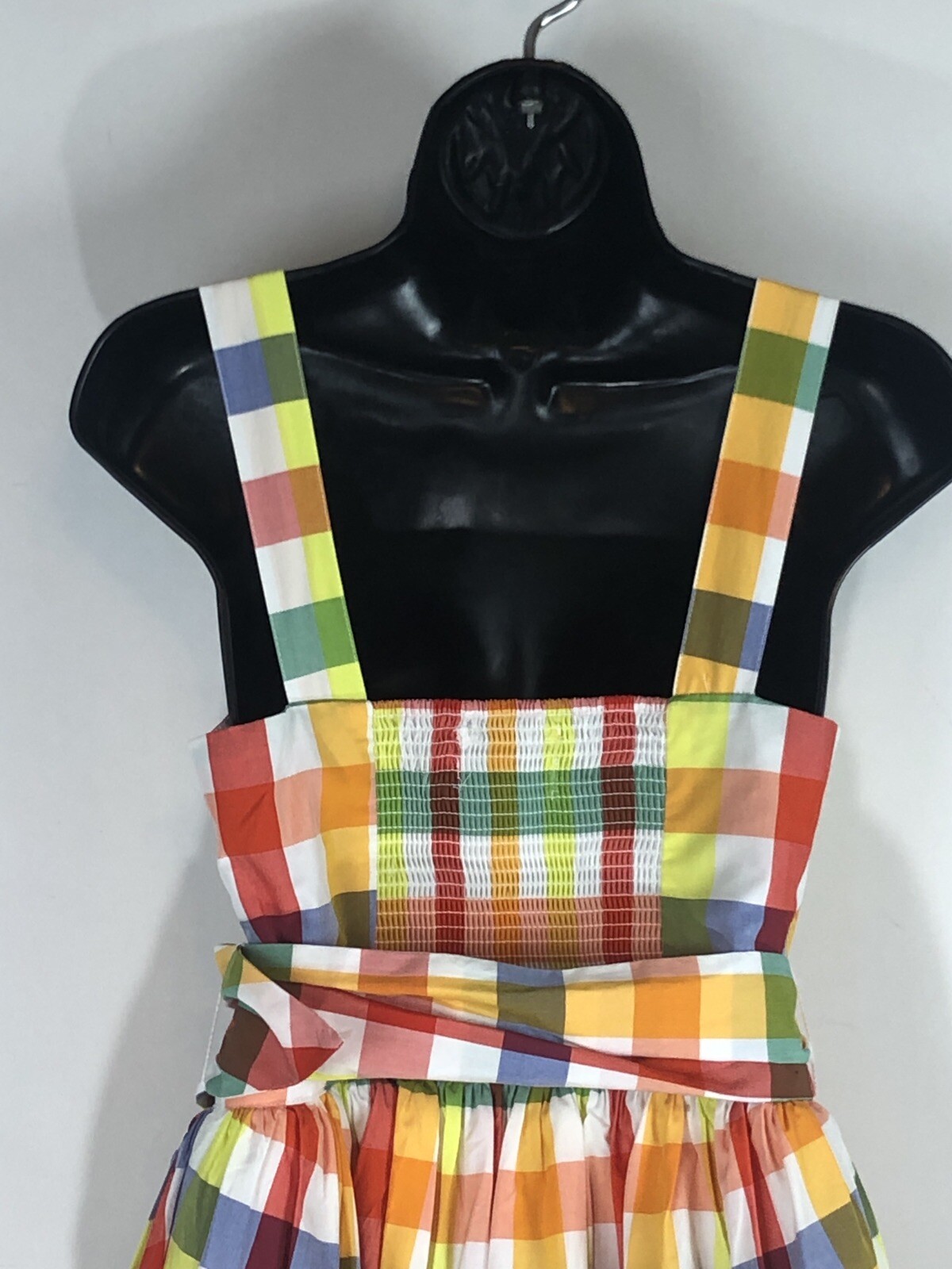 Christopher John Rogers Target Dress Midi Sz 0 Plaid Wide Strap Tie Waist New