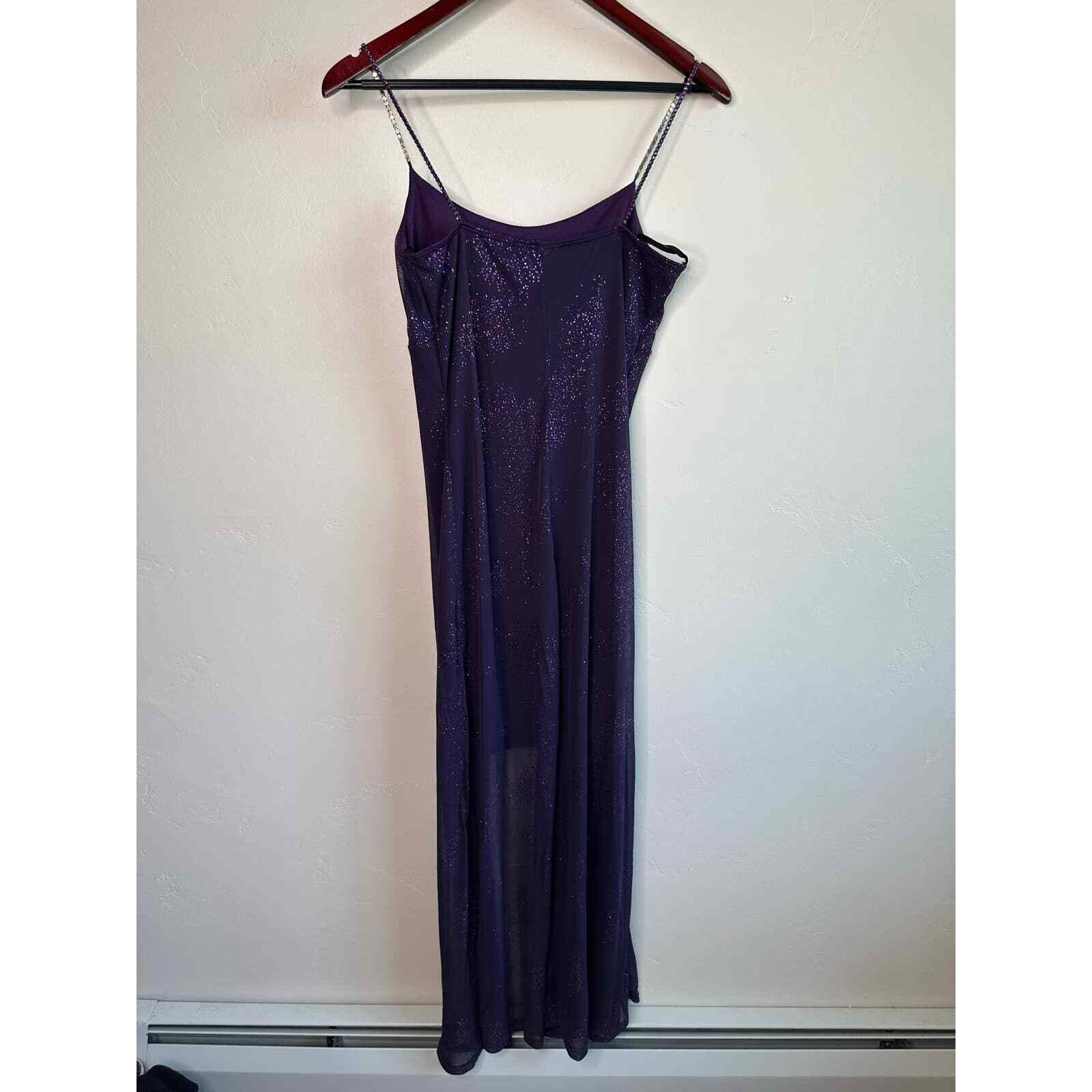 Candy Rocket Purple Glitter High Low Dress