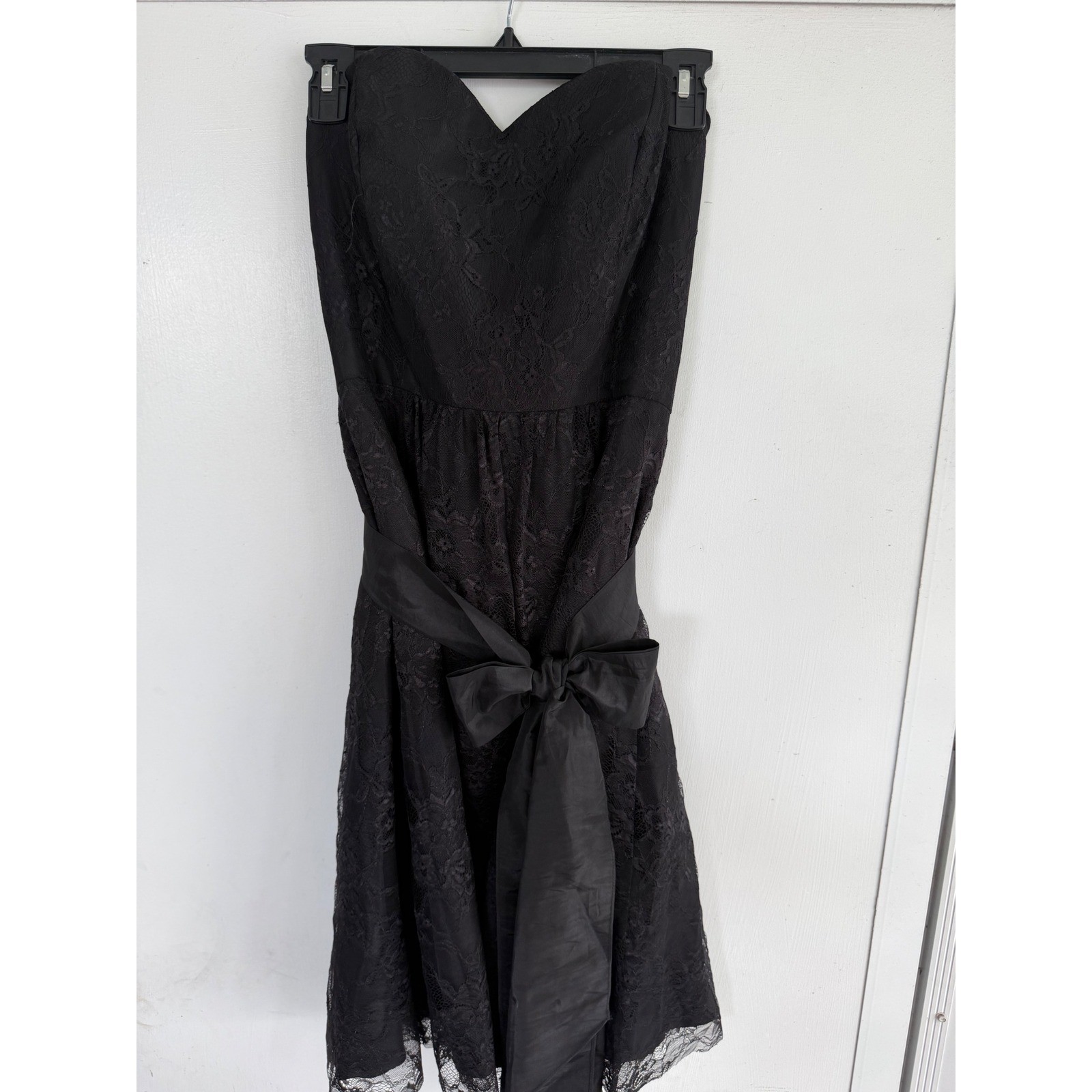 B2 Jasmine Black Lace Strapless Sweetheart Cocktail Dress B143061 NWT Mens 12