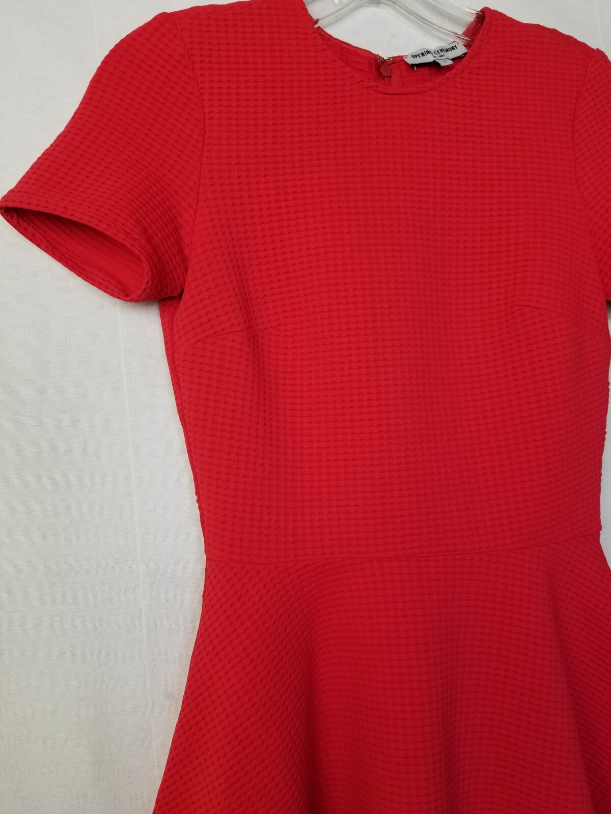Opening Ceremony Dress Women Size Small Cherry Red Clos A-line Stretch Skater
