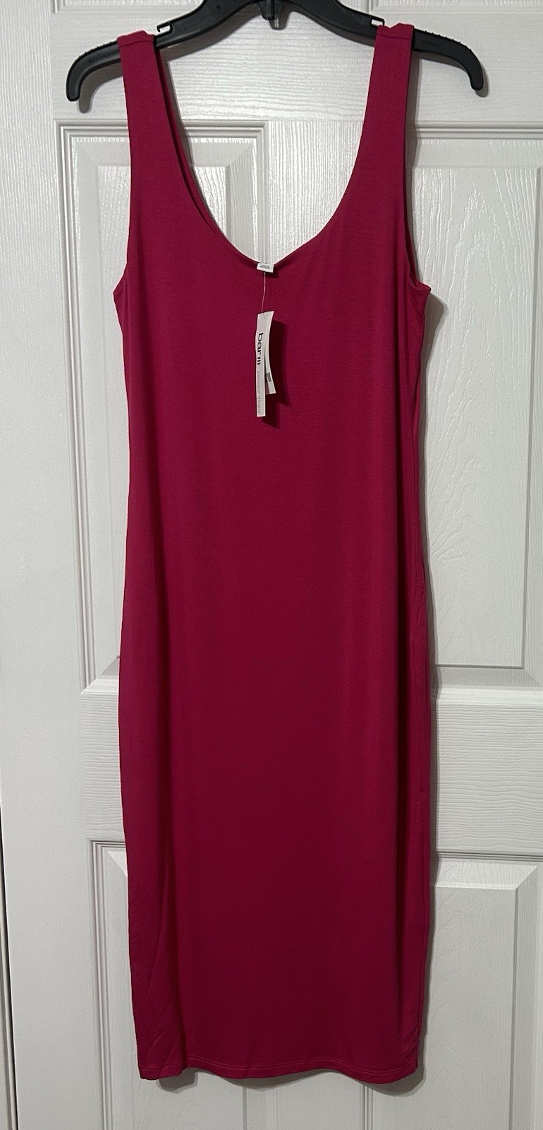 bar 111 Women’s Body Con Sundress Super Soft Midi Pink Berry Bloom NWT Size M