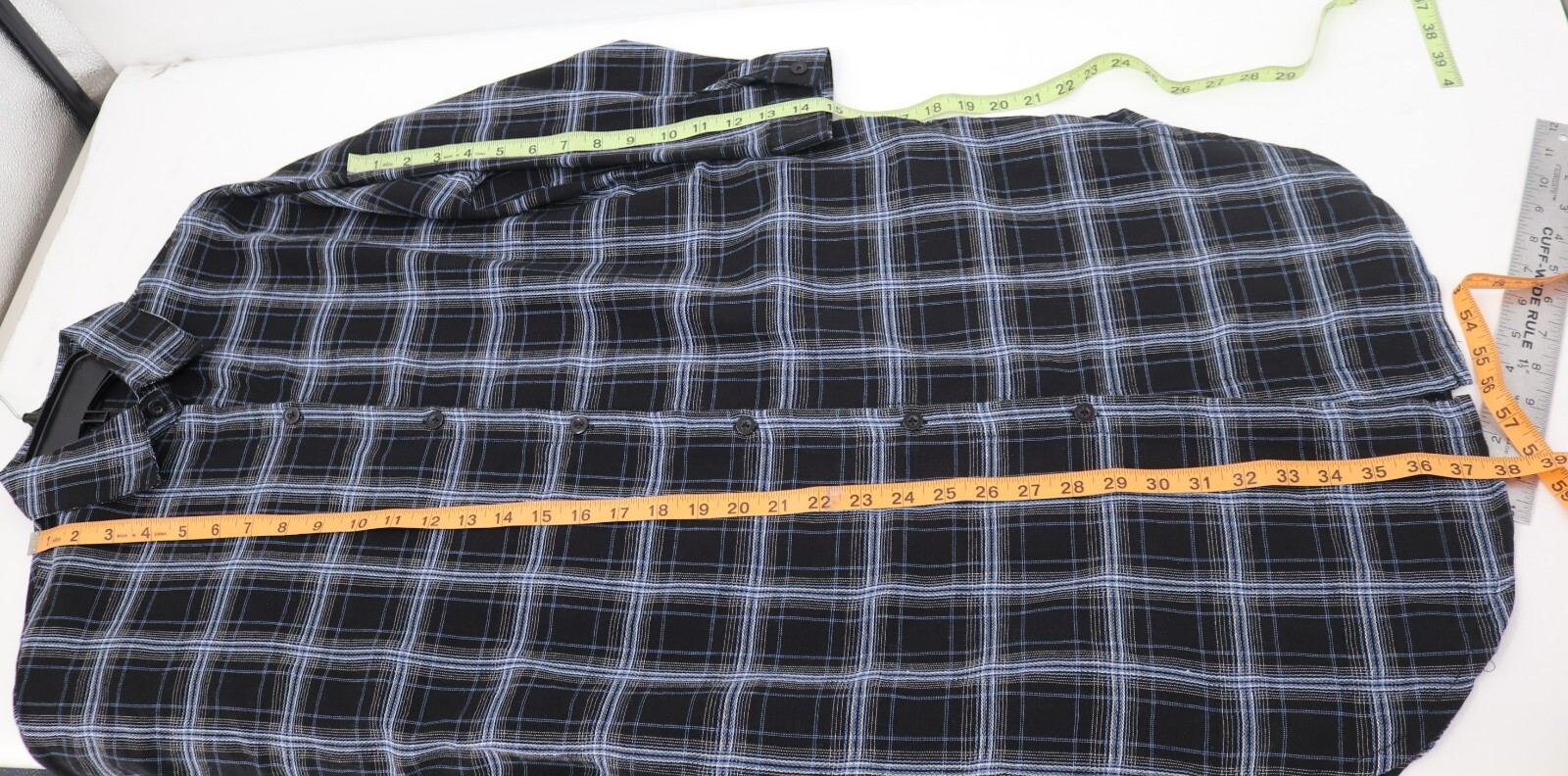 Zara Womens M/L Button front shirt dress plaid check blue collared pockets