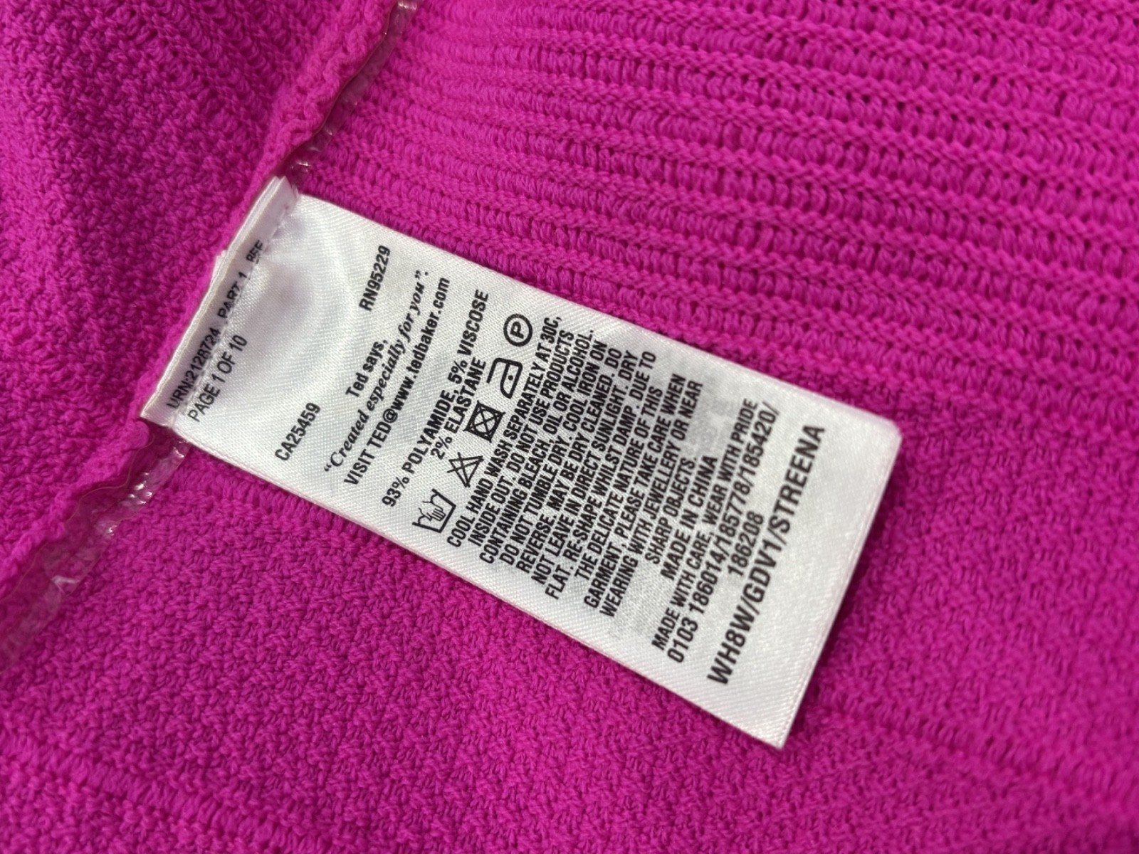 Ted Baker Neon Pink One Shoulder Knitted Dress UK 8 BNWT RRP £149 Occasion Dress