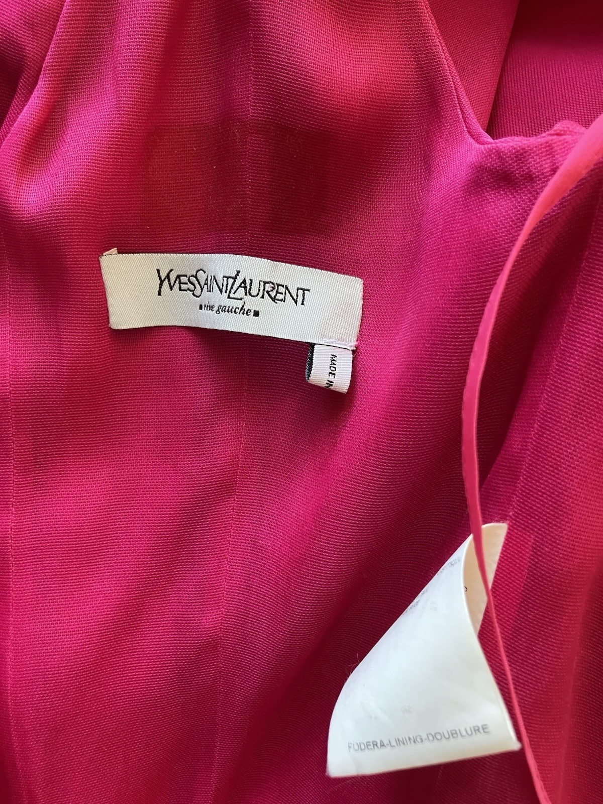 Tom Ford Yves Saint Laurent YSL SS2005 Runway Fuchsia Silk Ruffle Dress FR40 US6