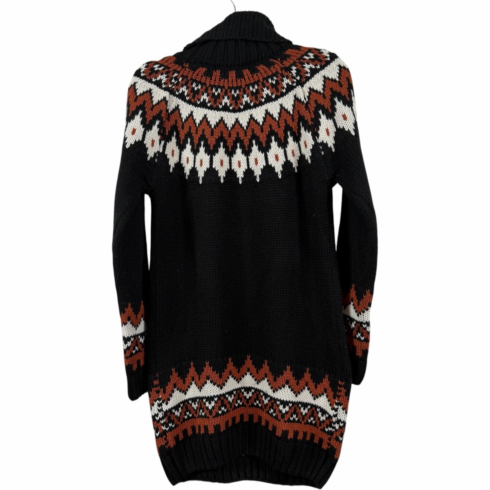 Forever 21 Contemporary Sweater Tunic Dress Women M Medium Fair Isle Turtleneck