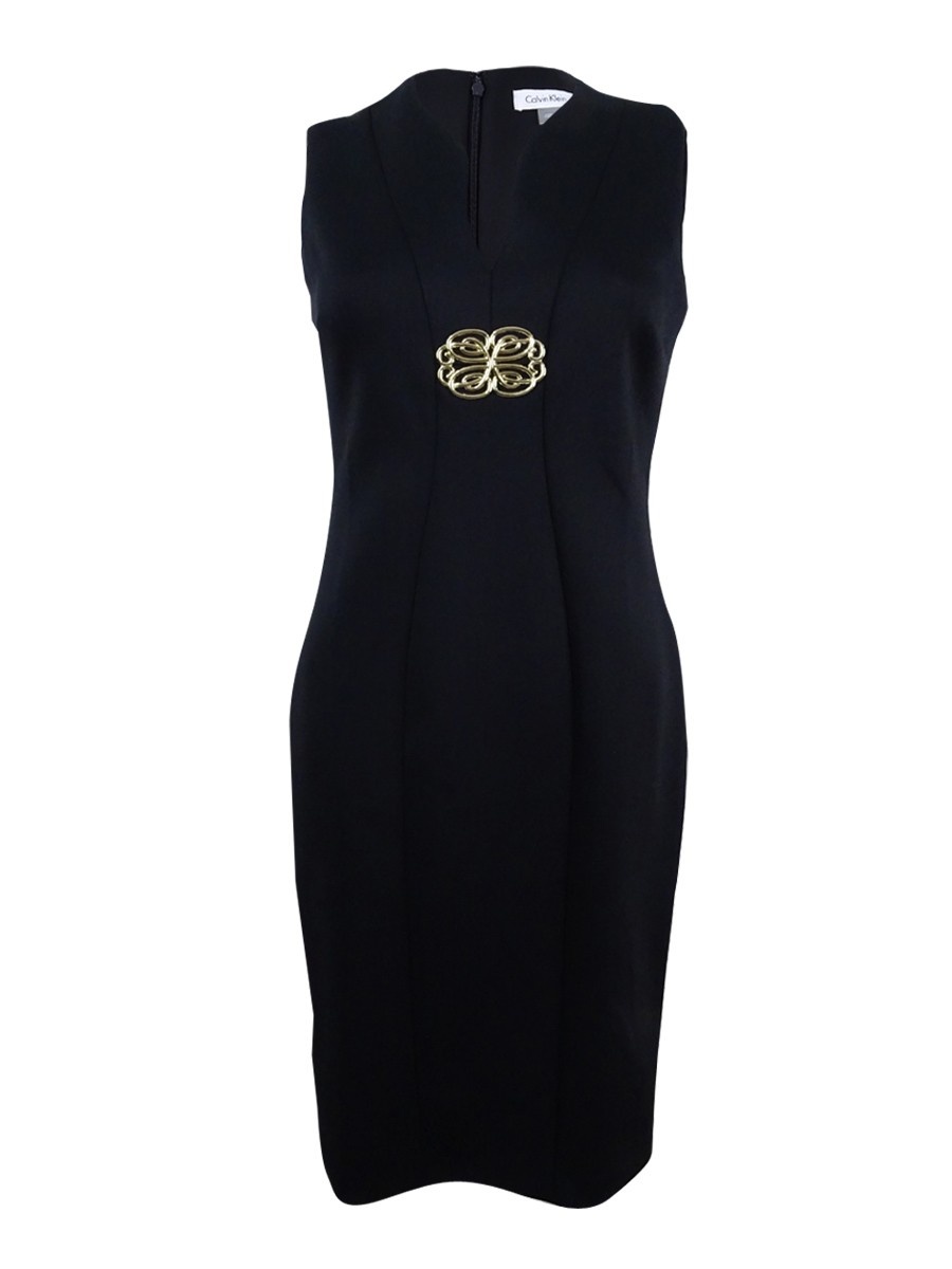 Calvin Klein Women’s Embellished Sheath Dress