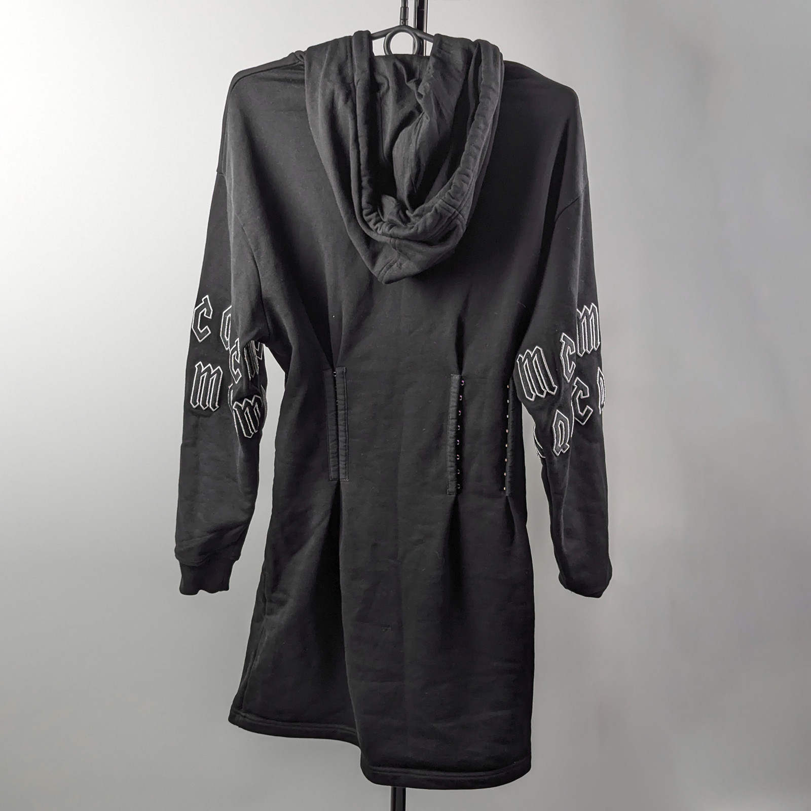 Alexander McQueen Embroidered Big Logo Corset Slim Oversize Hoodie Dress XS-S