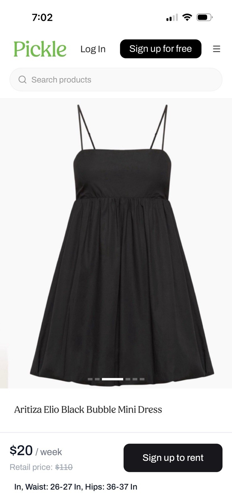 Aritzia Sunday Best Elio Poplin Babydoll Bubble Hem Dress black size medium