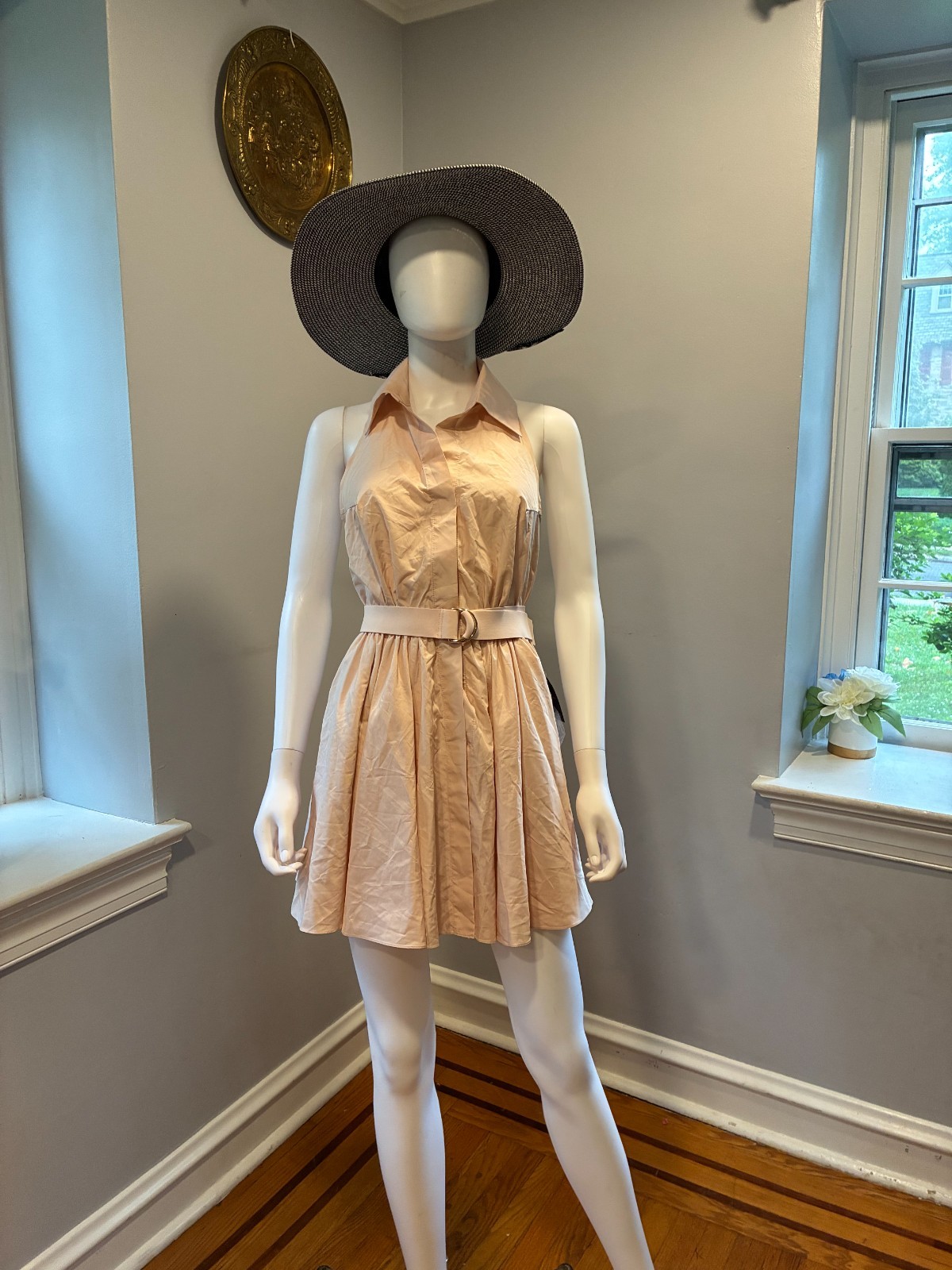 Norma Kamali Halter Flared Mini Dress Size XSmall