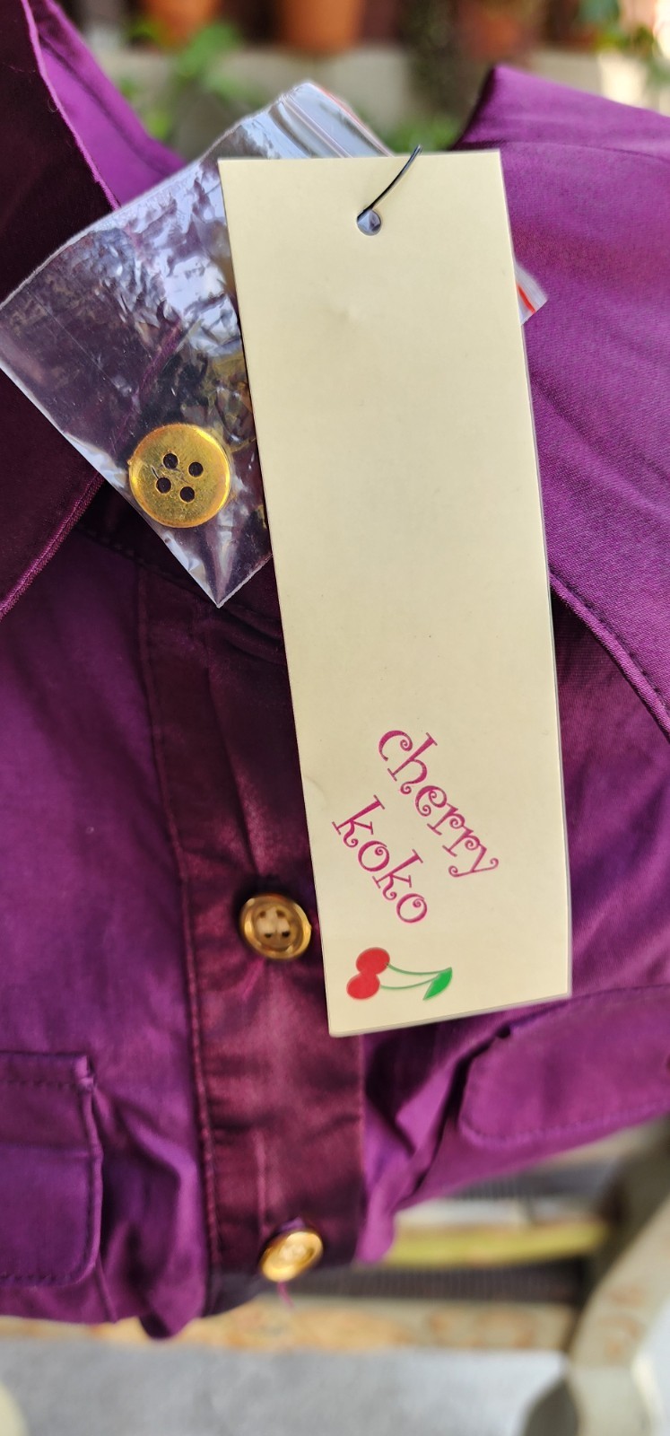 Dress, Cherry KoKo brand, Medium, new with tag, light discoloration spot