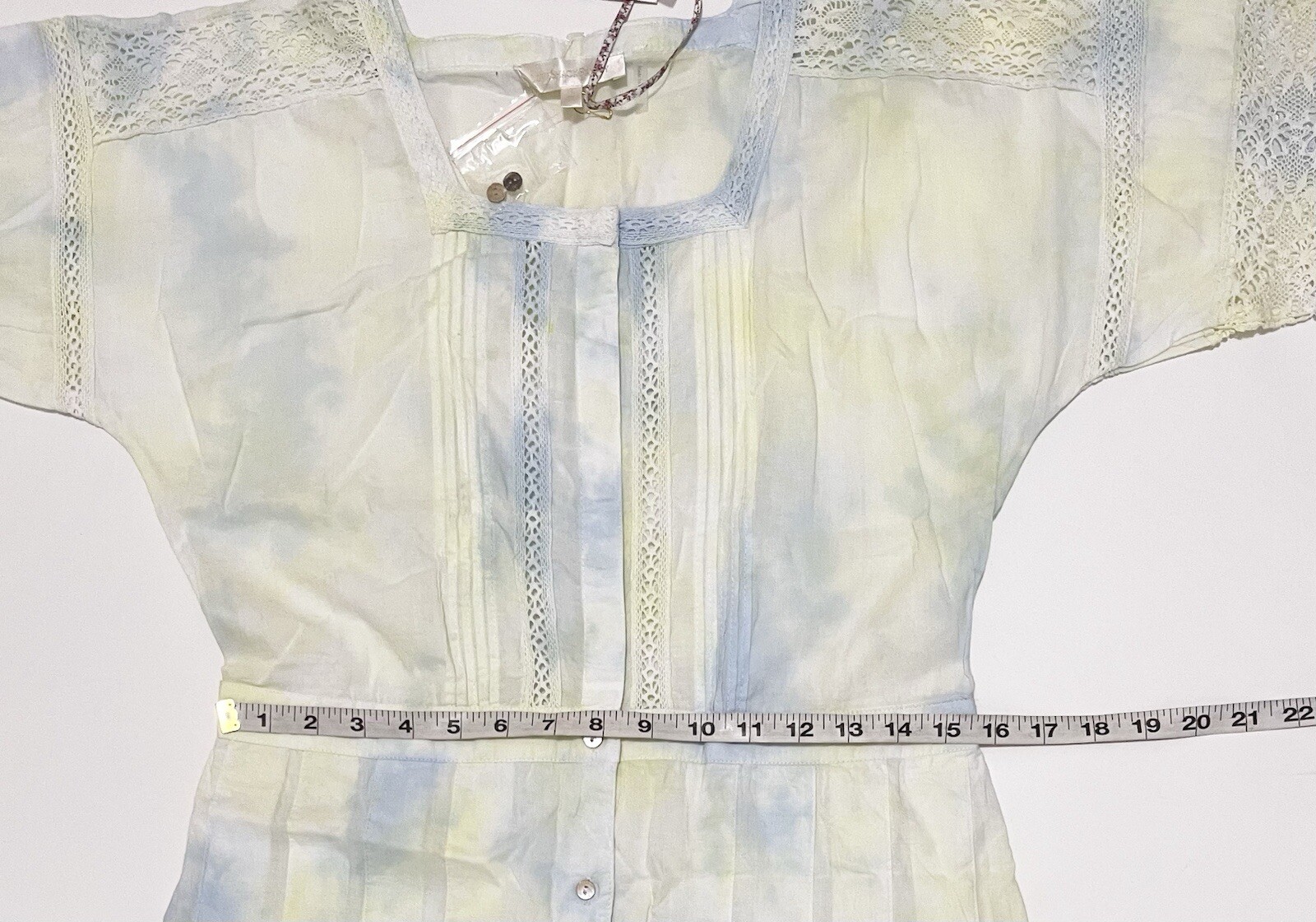 $325 LOVE SHACK FANCY Edie Dress M Lily Pond Hand Dye Green Midi Crochet Lace