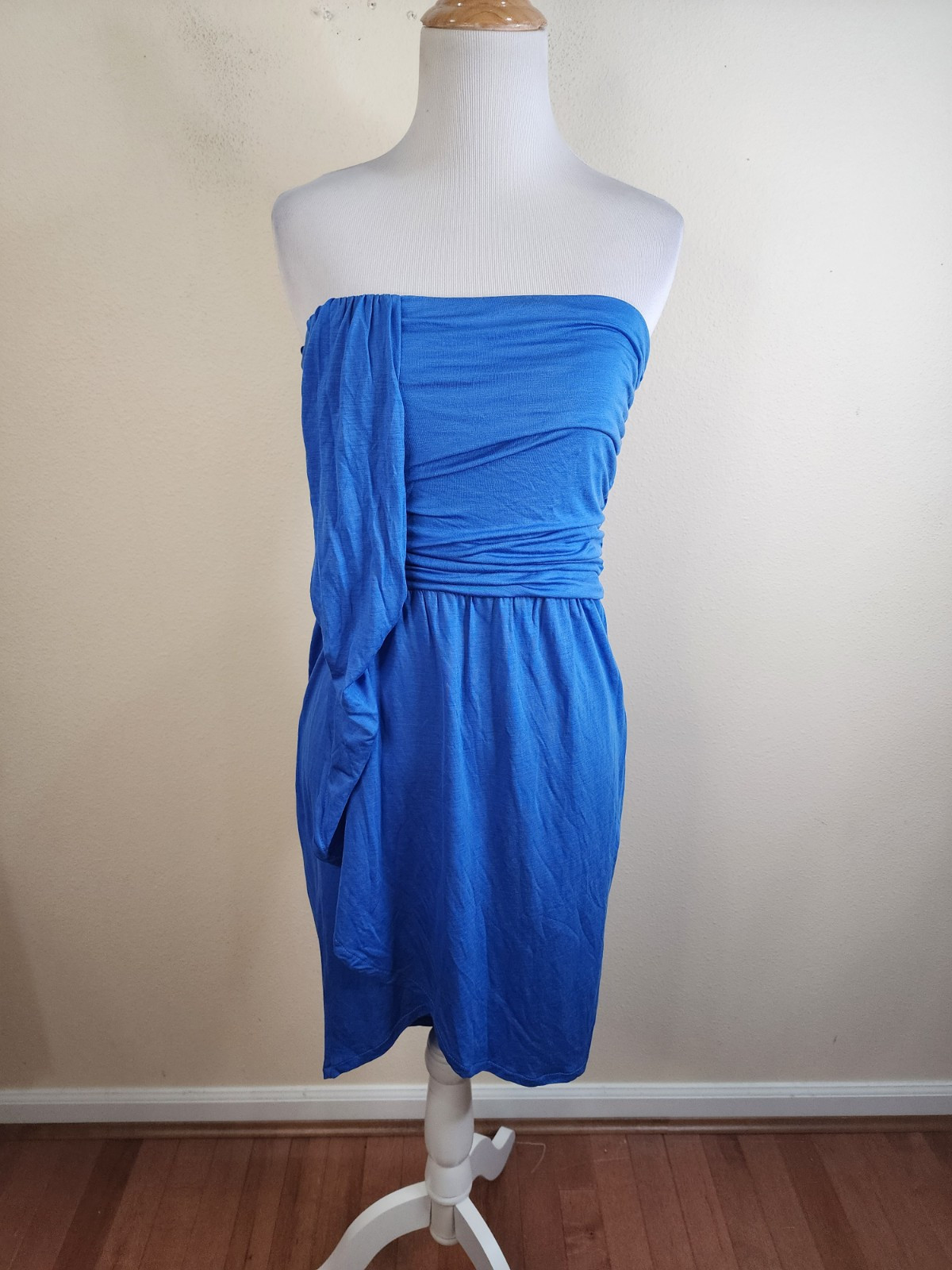 Zara Basic Women’s Strapless Lyocell Mini Dress Size Medium Draped Portugal