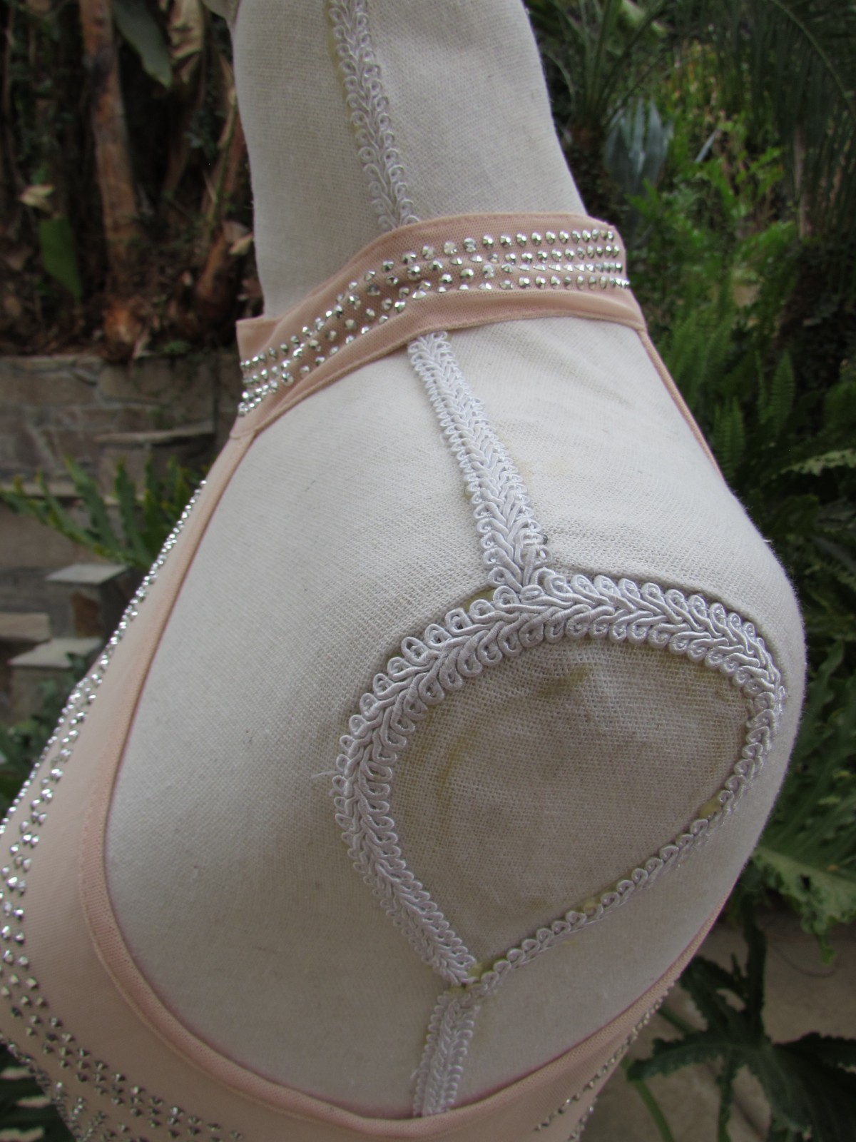 Sleeveless Sheath Sheer Mesh Embellished Rhines Mini Dress Pink Unbranded Size M