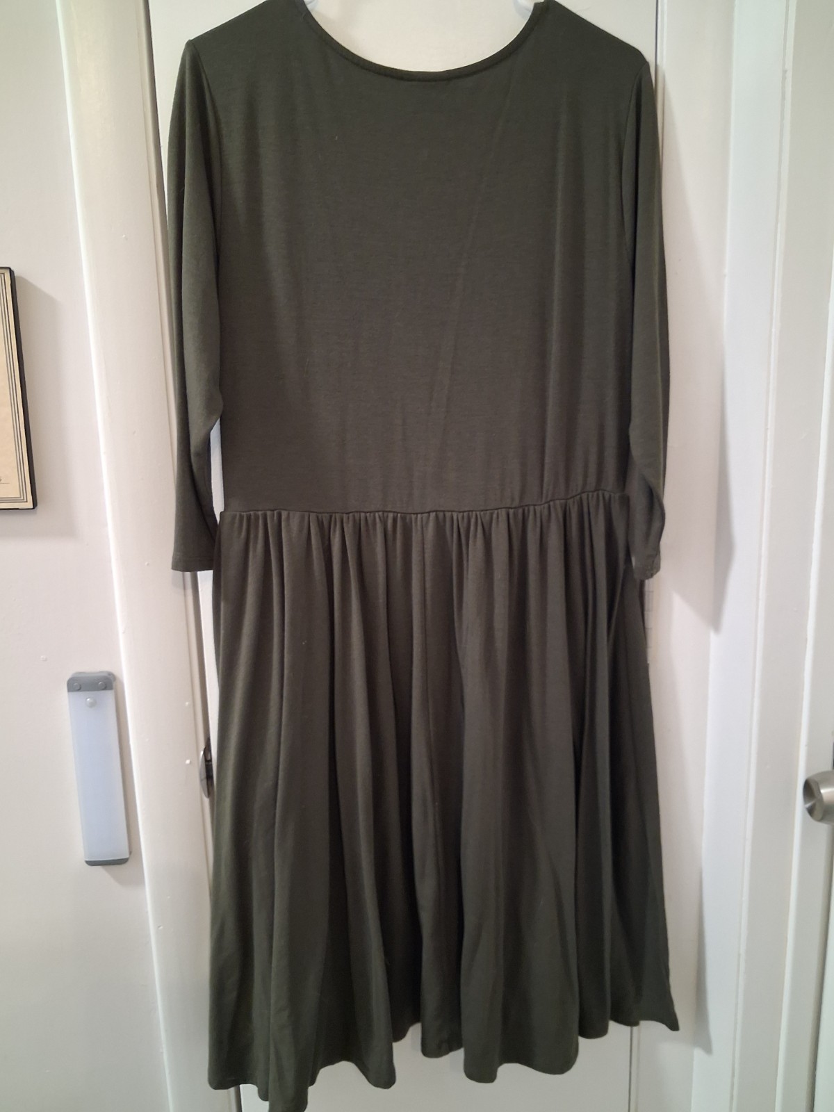 Olive green Torrid 2 wrap top half sleeve dress