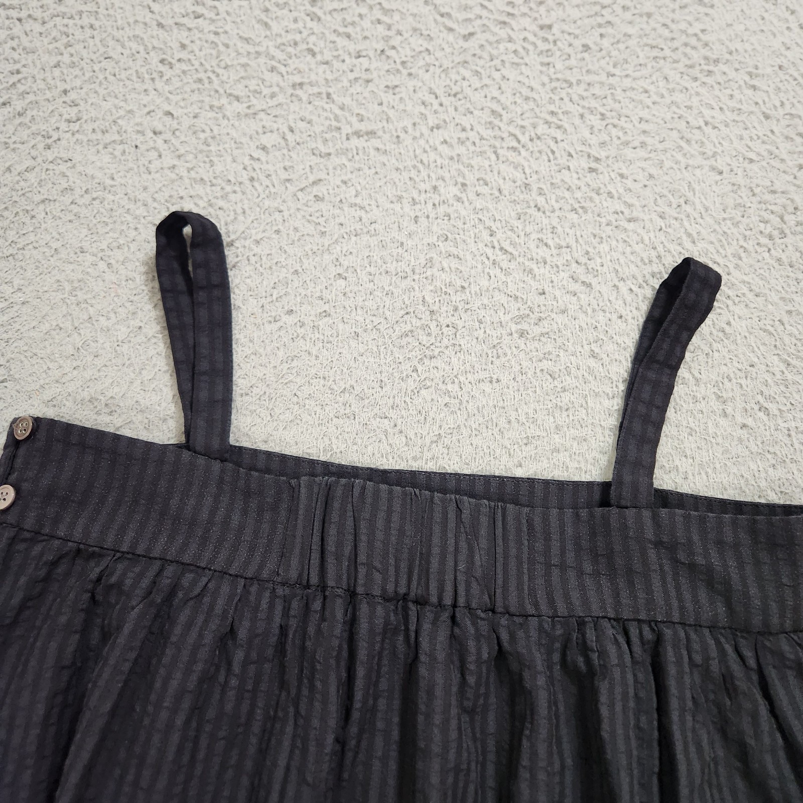 Jenni Kayne Dress Womens Extra Small Black Seersucker Sundress Lightweight Lined