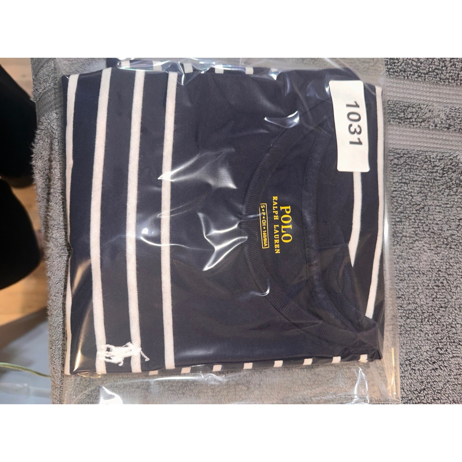 Polo Ralph Lauren Womens Navy Blue White Striped T-Shirt Dress Small S Pony Logo