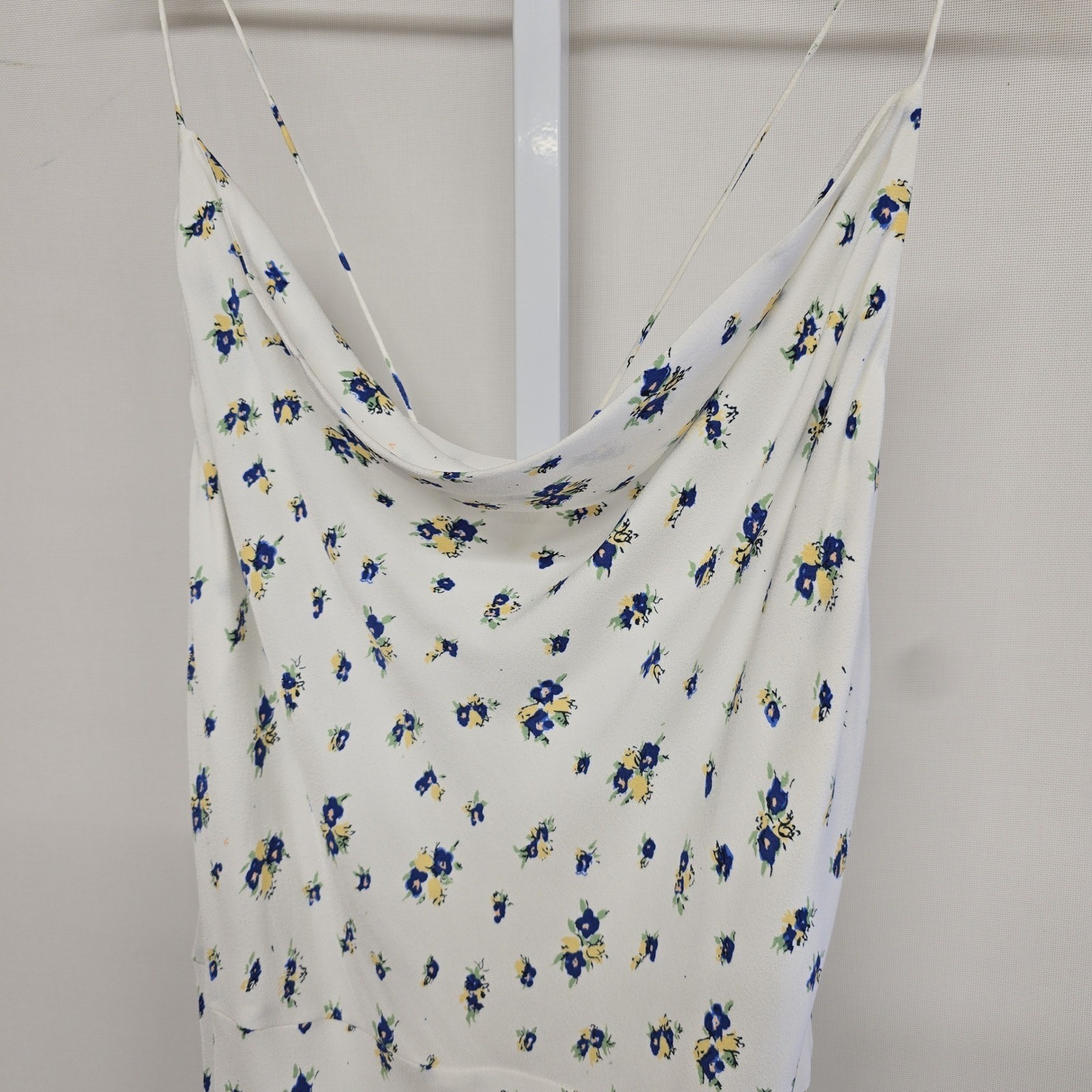 Samsoe Samsoe Apples ML Dress Sun Bouquet White Floral Cowl Neck Slip Dress L