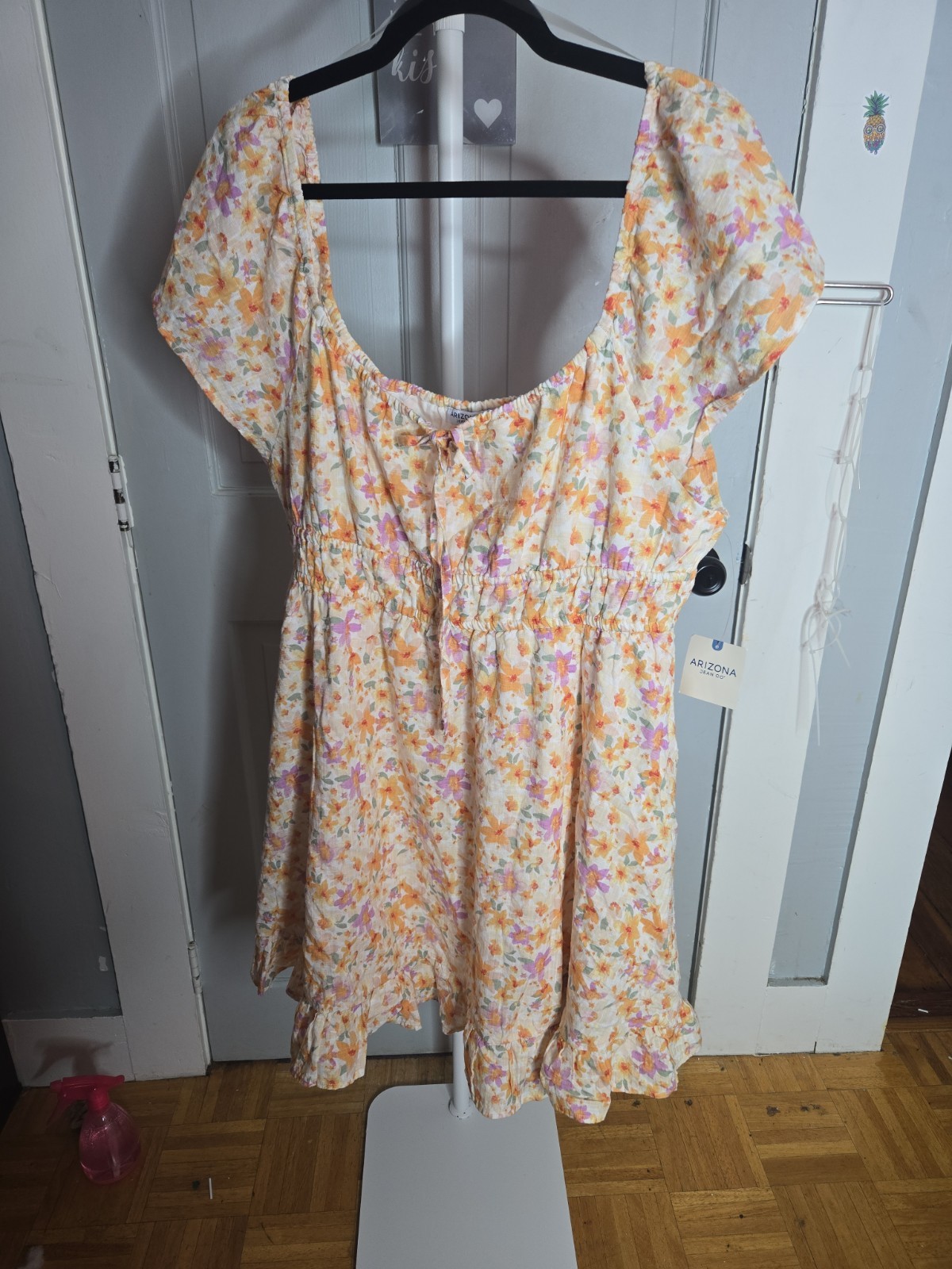 Arizona Jean Co. Orange Multi Floral Dress