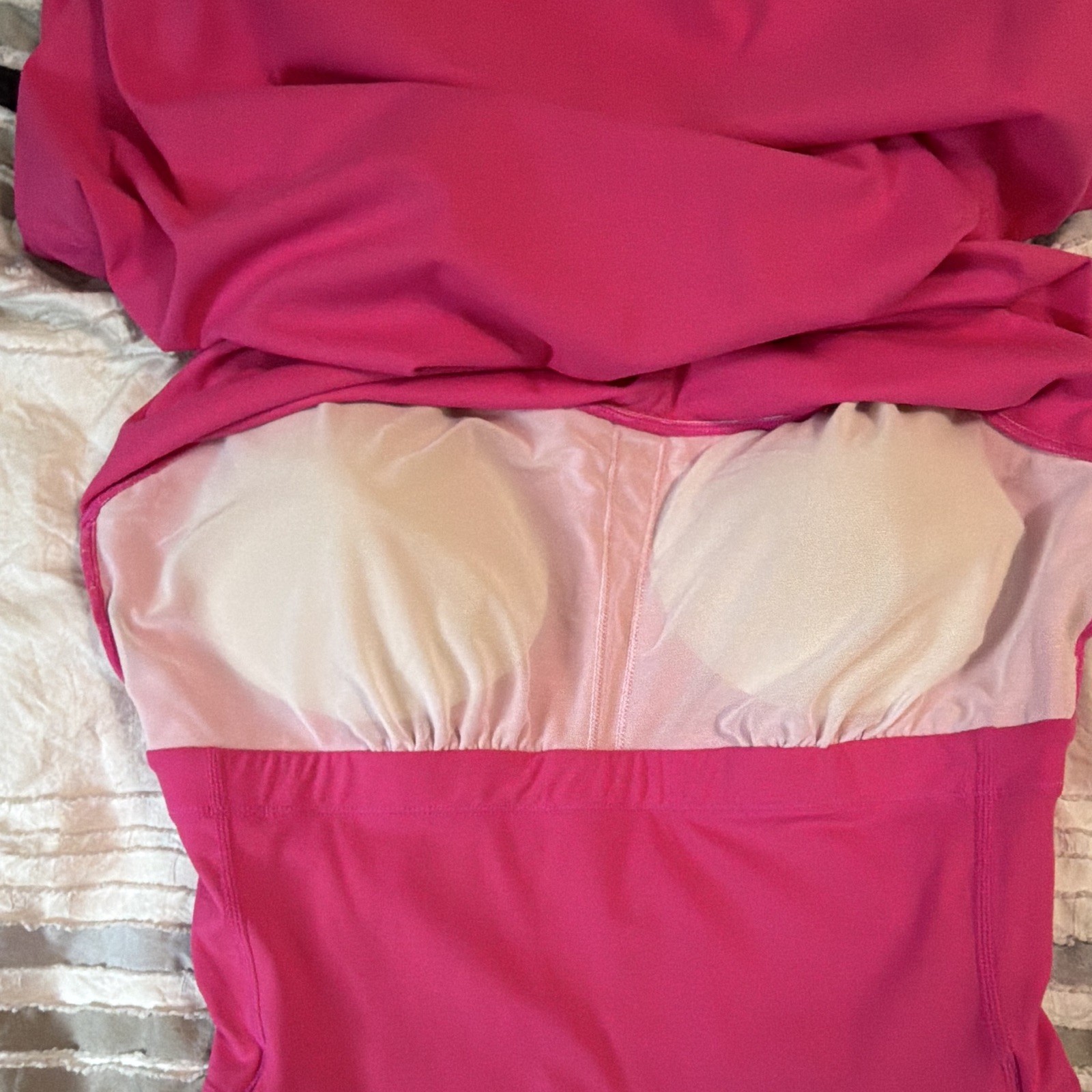 Halara Softlyzero Plush Pink Tall XL easy Peezy dress One-Piece Built-in Bra