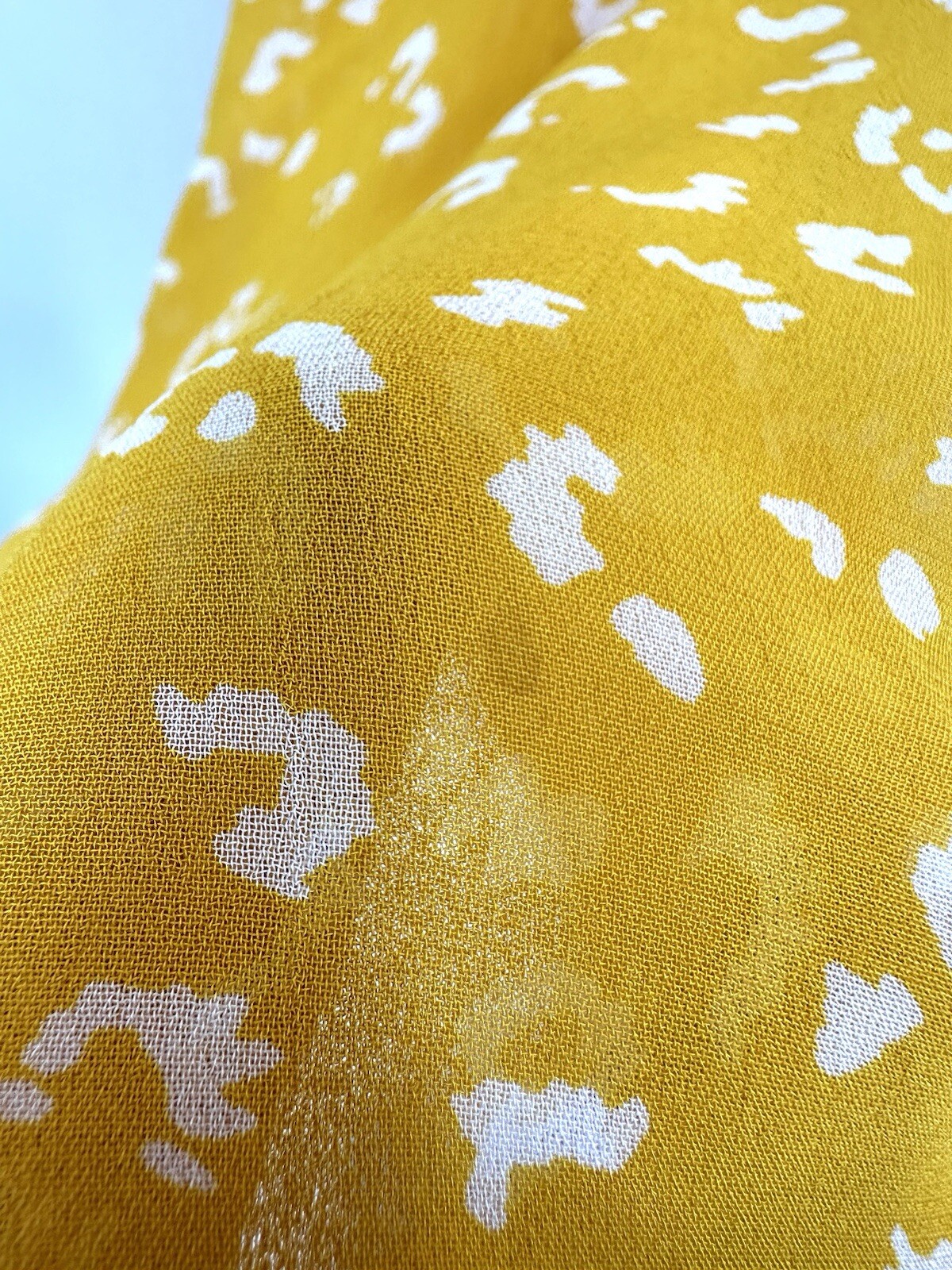 Ghost London Margaux Leopard-Print Dress Sun Yellow Midi Dress Size XS
