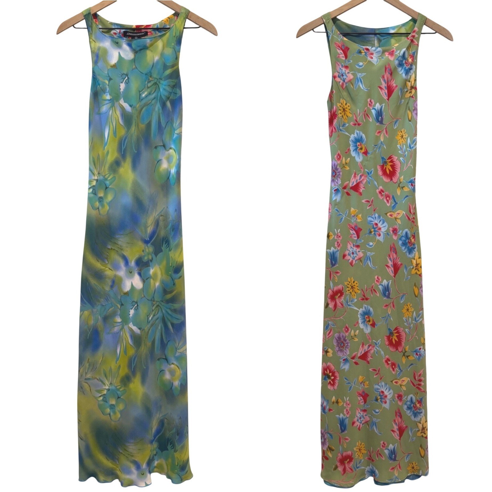 JONATHAN MARTIN Womens Reversible Maxi Dress 90s Y2K Boho Floral 5 Vintage