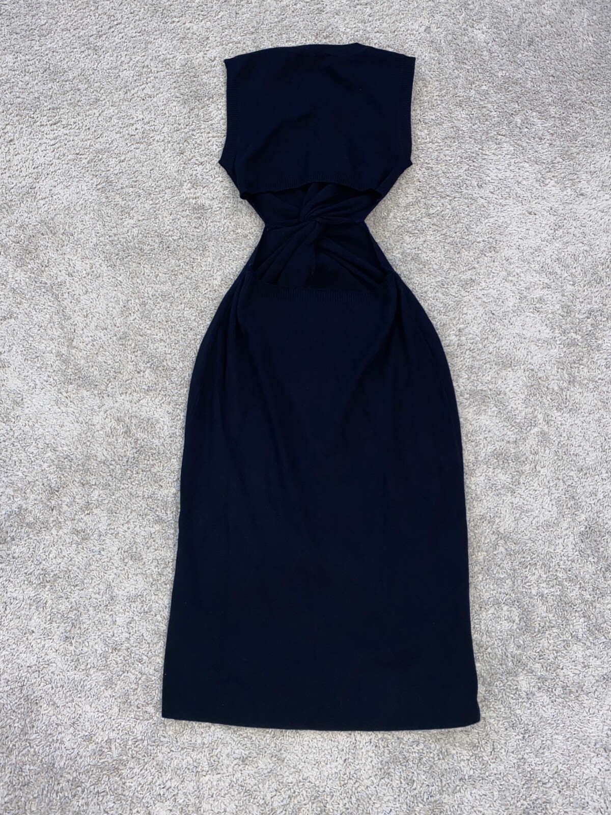 Vici Cut Out Sleeveless Dress Size Large Black Open Lower Back (6)