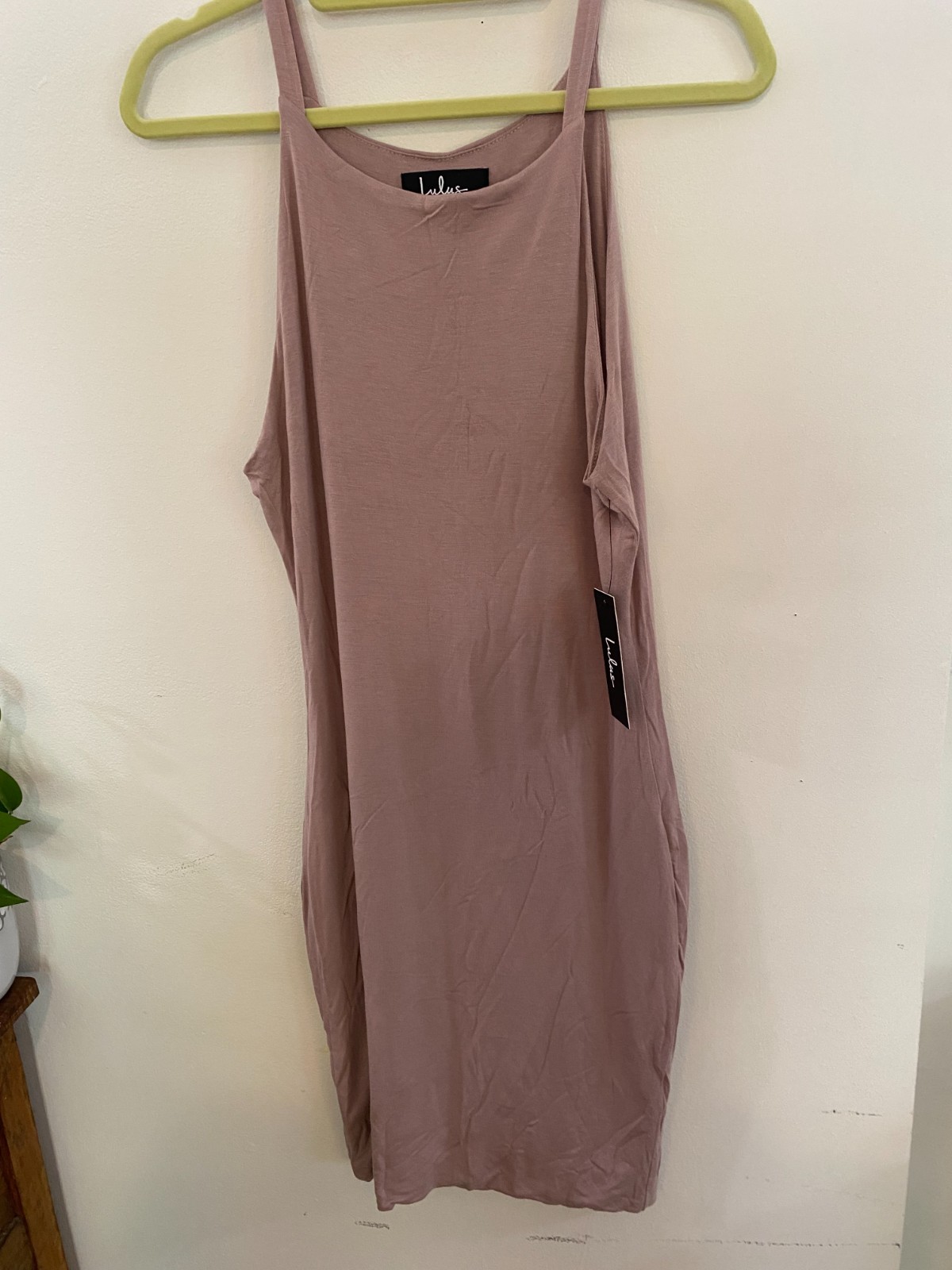 Lulu’s Mauve Dusty Rose Sleeveless bodycon mini dress Med NWT