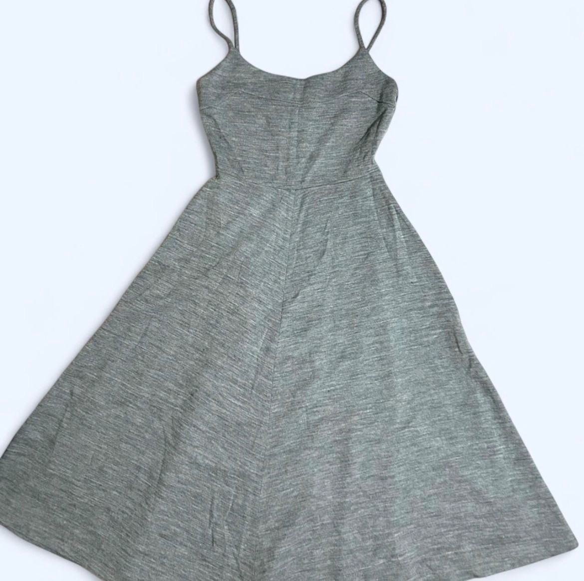 cynthia rowley grey wool and viscose midi dress size 6
