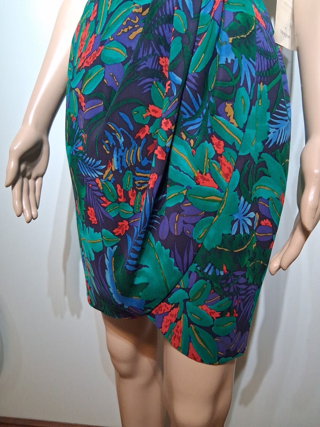 A. J. Bari Silk Floral Print Strapless Cocktail Dress Size 4 P NWOT