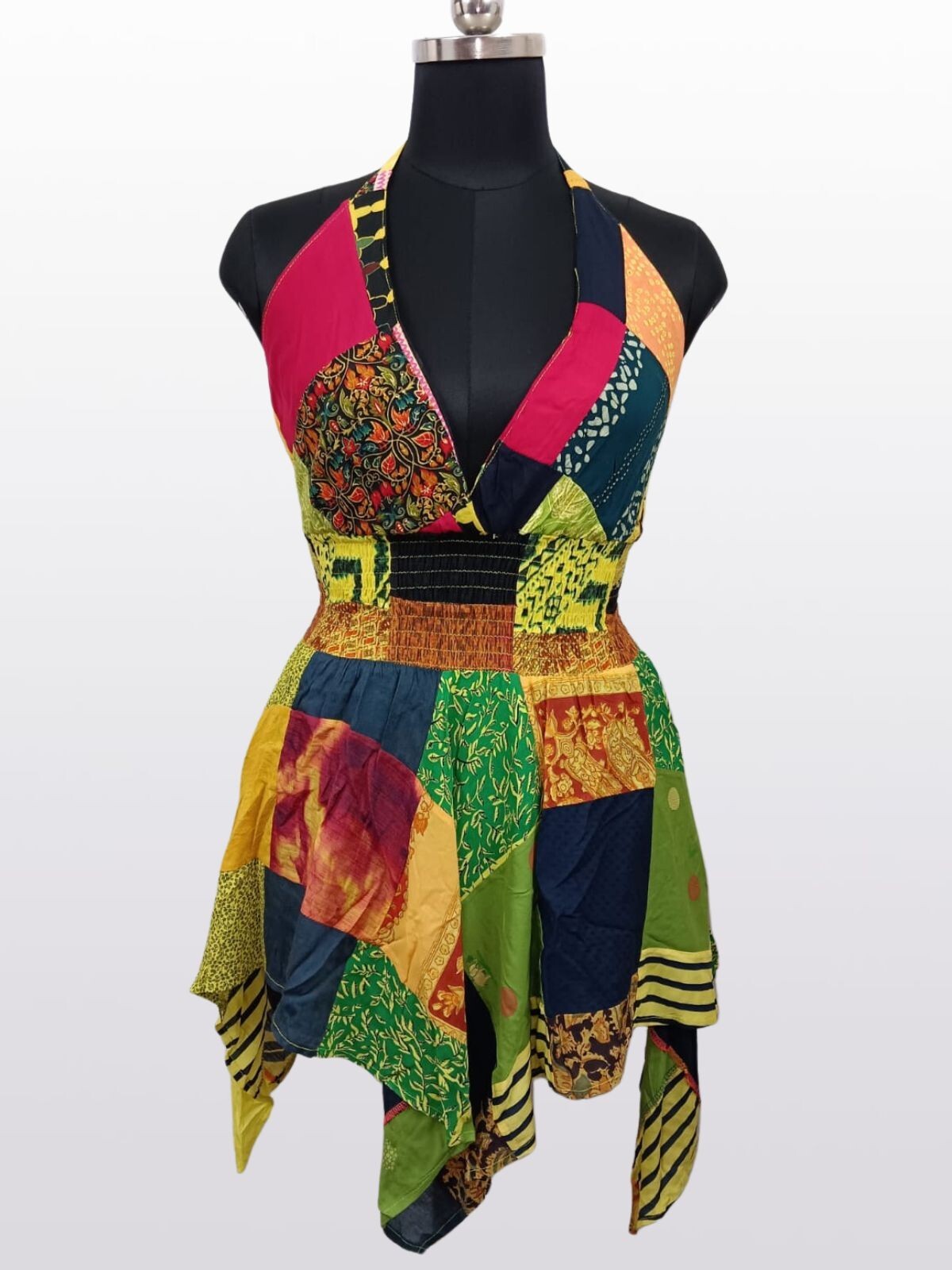 Women’s Multi Patch Halter Neck Asymmetrical Elastic Short Party Dress Mix lot