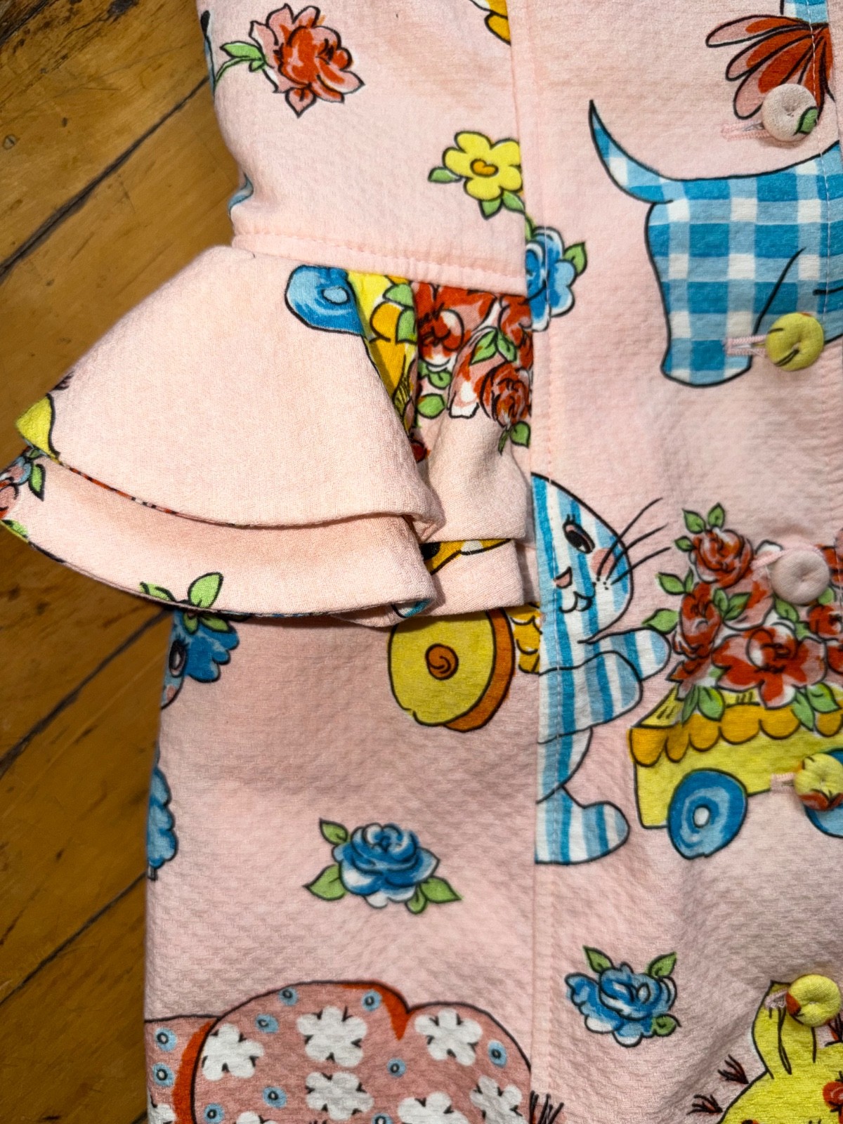Moschino Jeremy Scott Spring 2022 patchwork baby toy pink dress tailored flirty