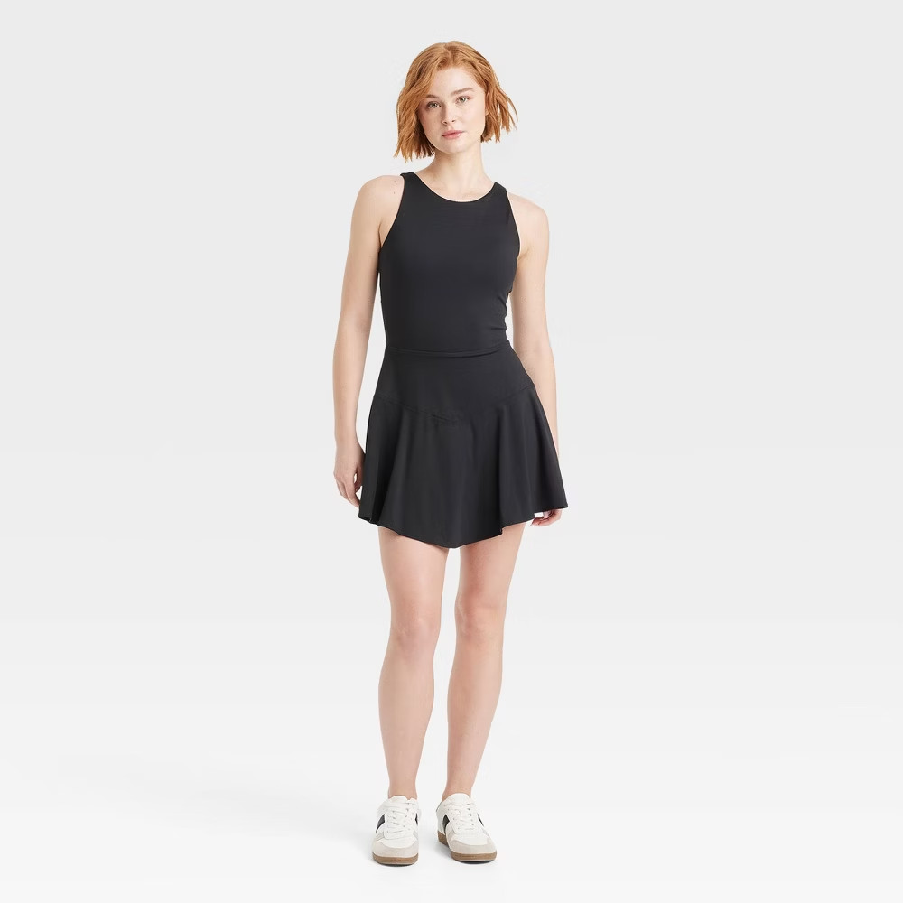 JoyLab Womens Size Small Scallop Detail Active Dress Black Size M