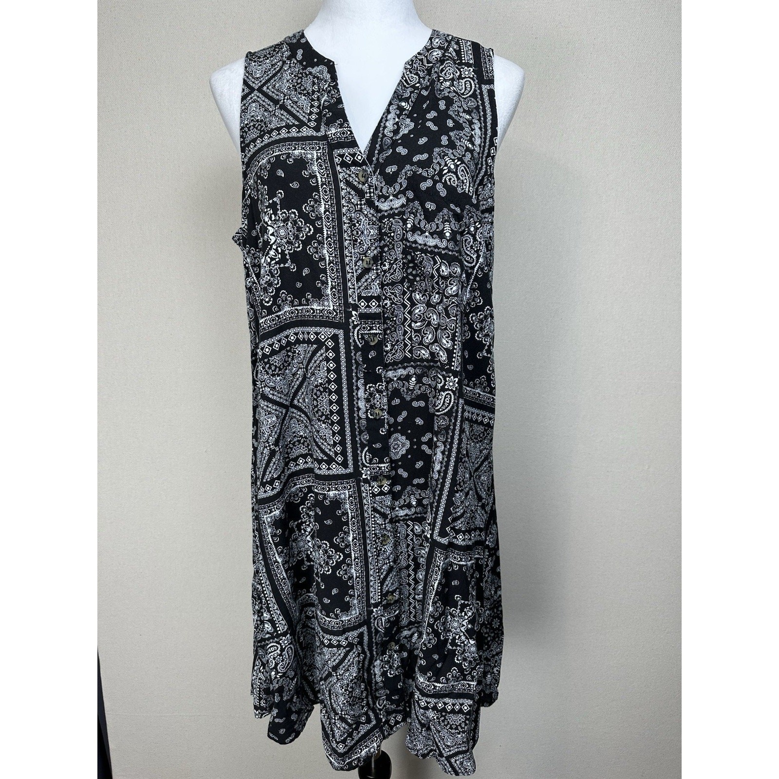 J For Justify Bandanna Print Sundress 1X Lightweight & Breezy Whimsy