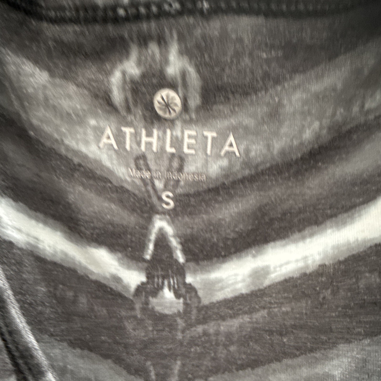 Athleta Striped Ruched Stretch Knit Tank Dress Gray/Black Scoop Neck S