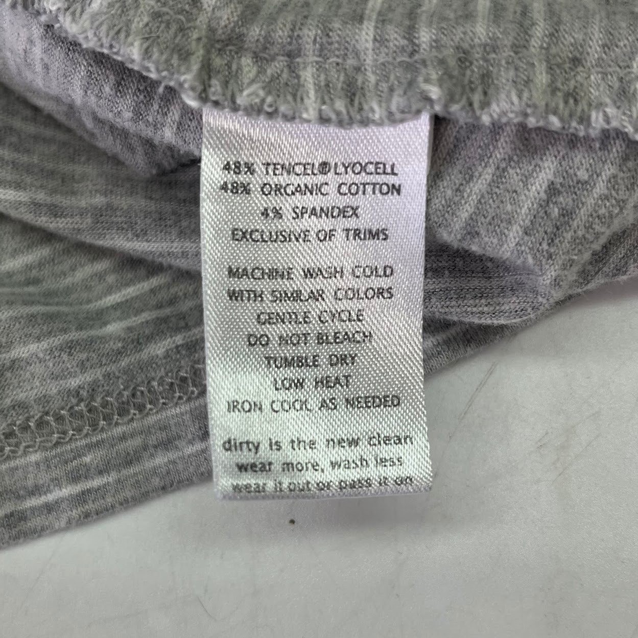 Toad&Co Womens Windmere SS Dress XL Grey Striped Organic Cotton Tencel T1772802