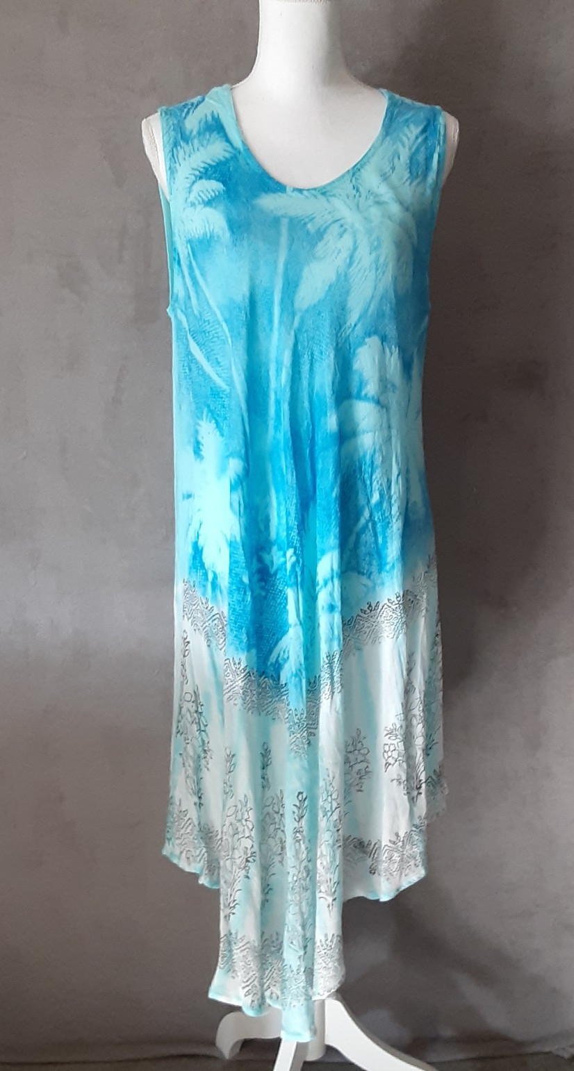 Jessica Taylor Beach Cover Up Dress Swim Sun Sleeveless One Size Rayon NWT