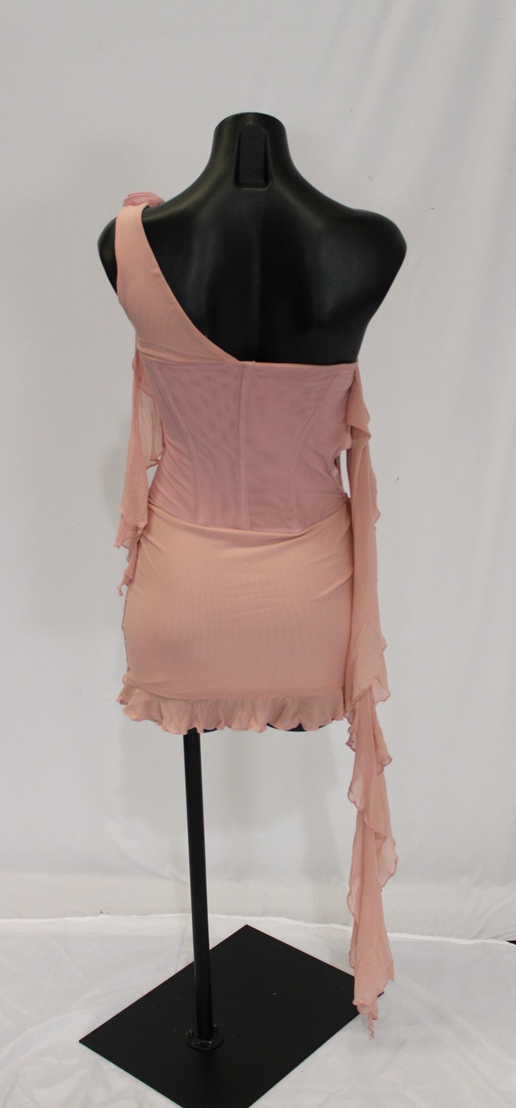 Outcast Women’s Loreto Corset Mesh Mini Floral Sequin Dress LB3 Pink Small NWT