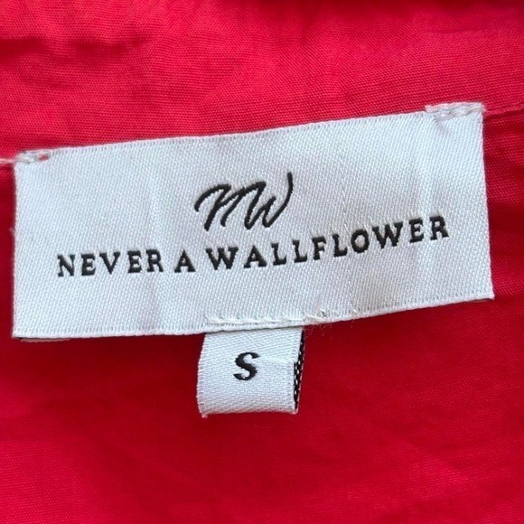 Never A Wallflower Hot Pink Cotton Puff Sleeve Dress Women’s Size S