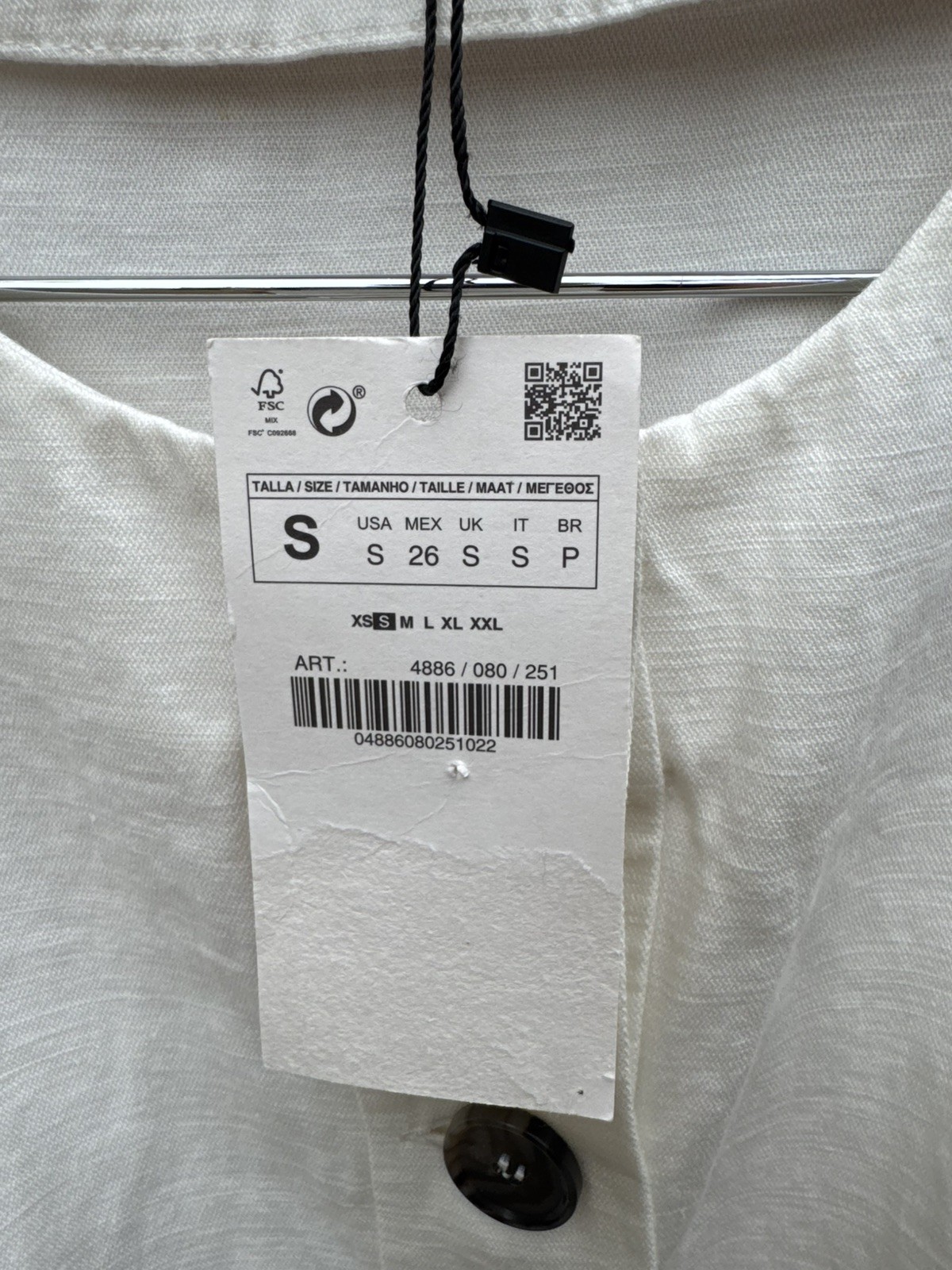 Zara Puff Sleeve White Linen Cotton Dress Homestead Summer Vacation Pretty Woman