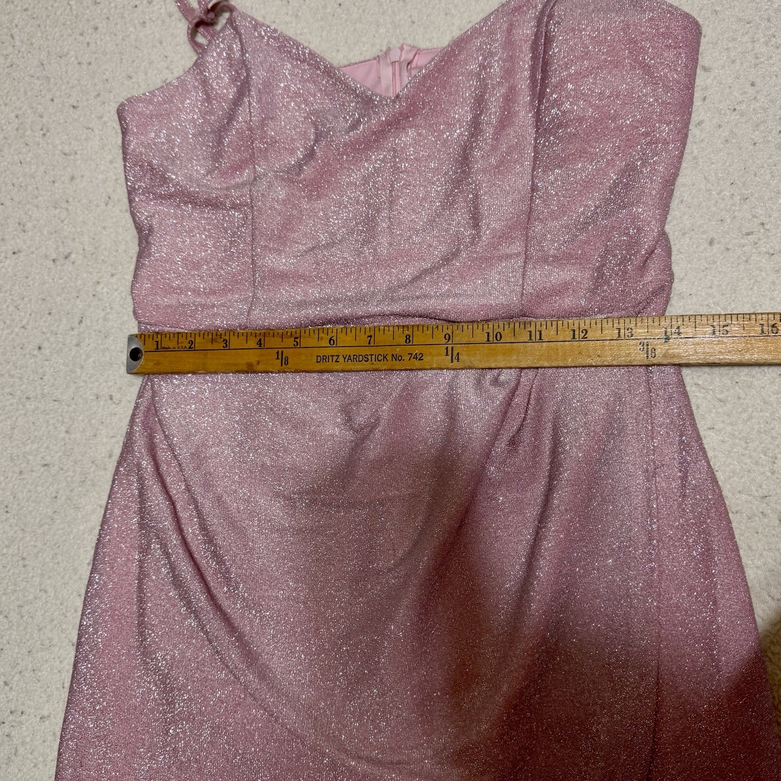 Miami For Francesca’s Light Pink Sparkle Wrap Dress Large Sleeveless Party Night