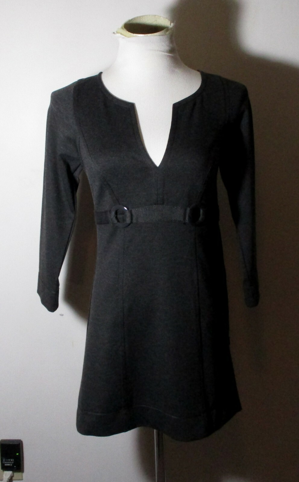 MAX STUDIO Brown Short Long Sleeve Dress Size S NWT $78.00