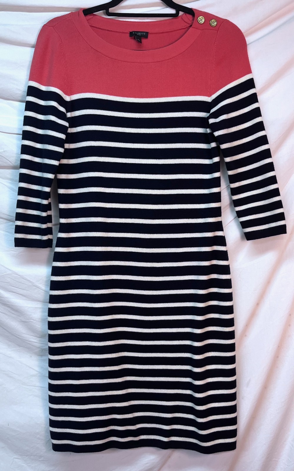 Talbots Women’s Striped Sweater Dress Size SP