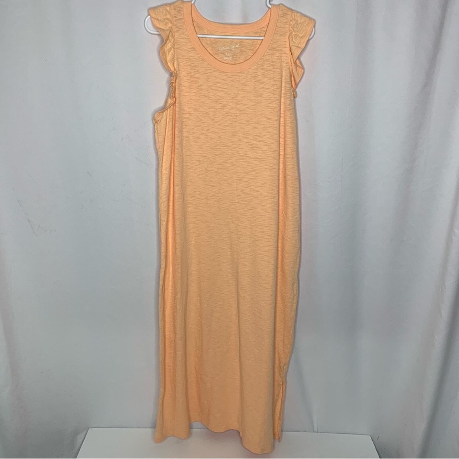 Universal Thread Womens Maxi T Shirt Dress Peachy Size Large Orange Sleeveless