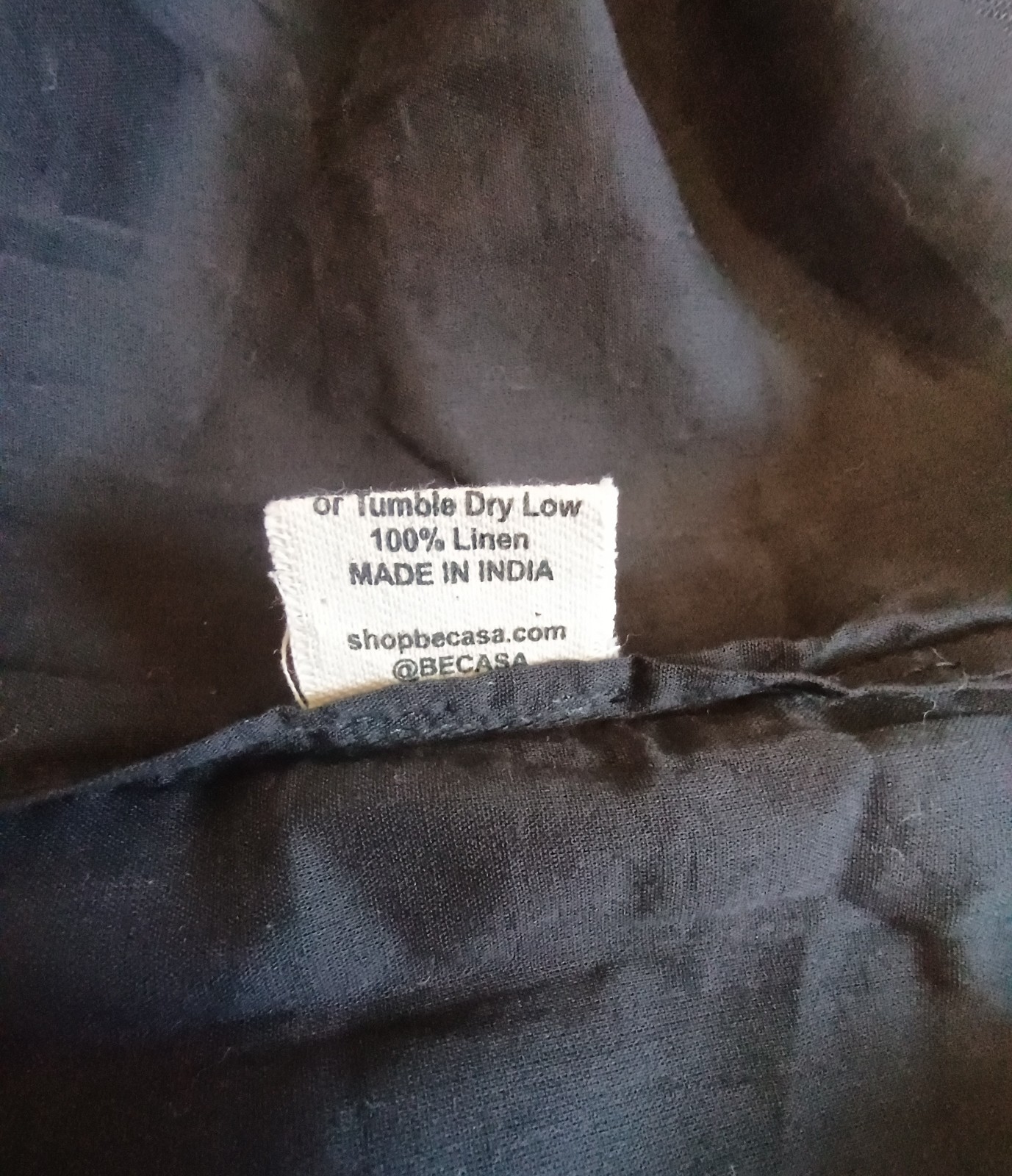 NWT Becasa Black Ruffle Tiered 3/4 Sleeve Linen Shorty Dress Size: XL