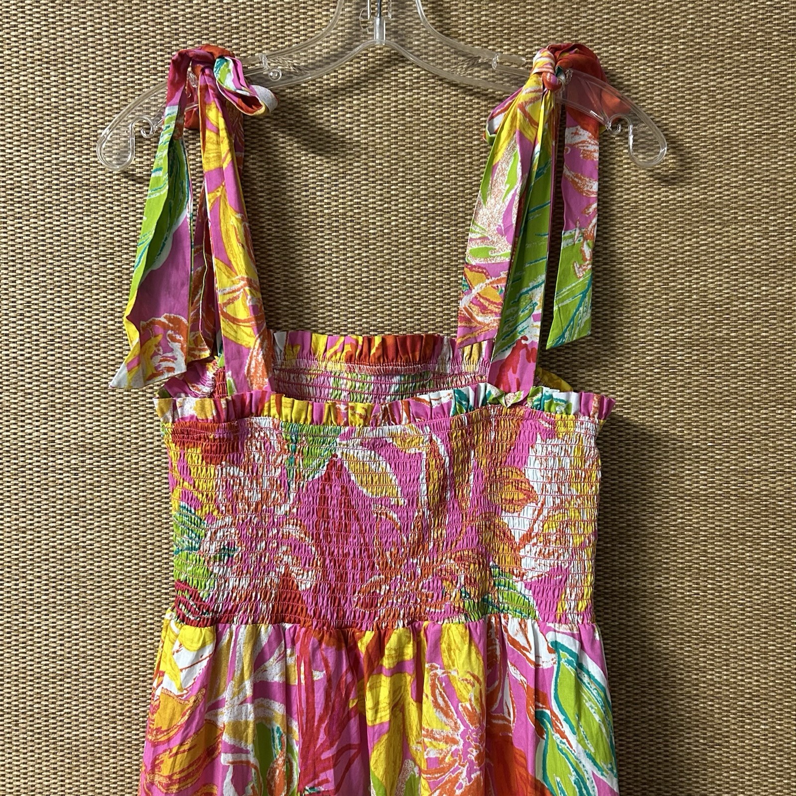 Flying Tomato Forget Your Troubles Maxi Dress Women’s M Multicolor Tie Straps