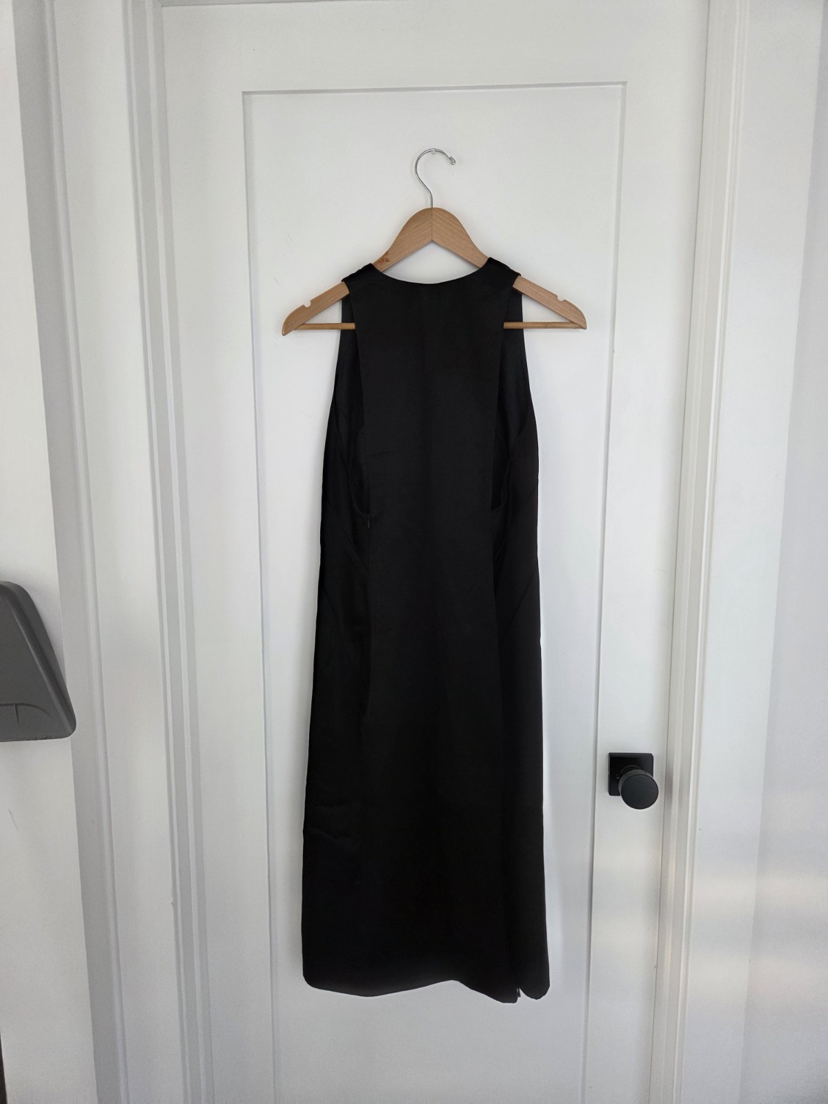 Vintage French Connection Black Sleeveless Maxi Dress Deep V-Neck | Size Small