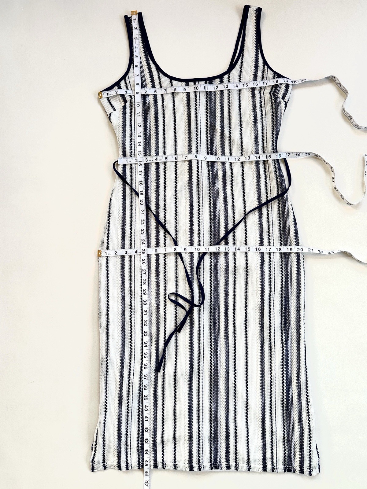 SAM EDELMAN CROCHET STRIPE MIDI COASTAL NAUTICAL PARTY DRESS NEW SzM
